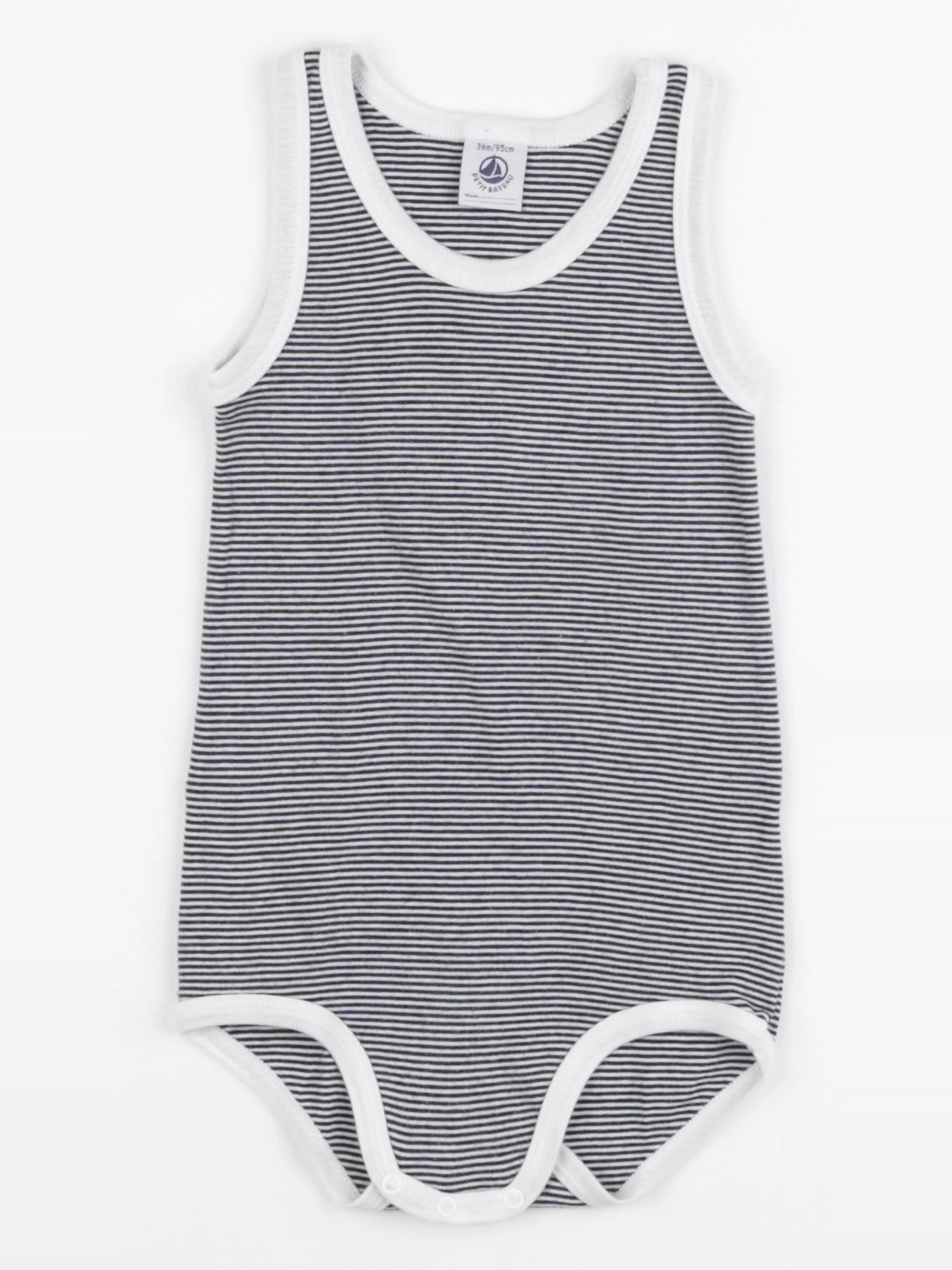 Petit Bateau - body bleu - 36 mois