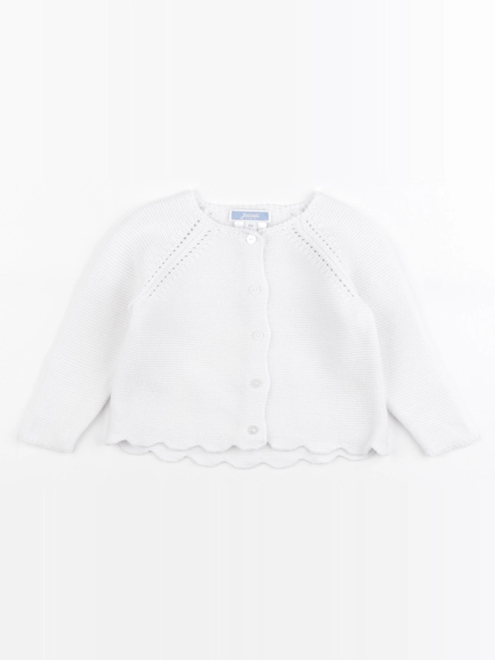 Jacadi - gilet blanc - 6 mois