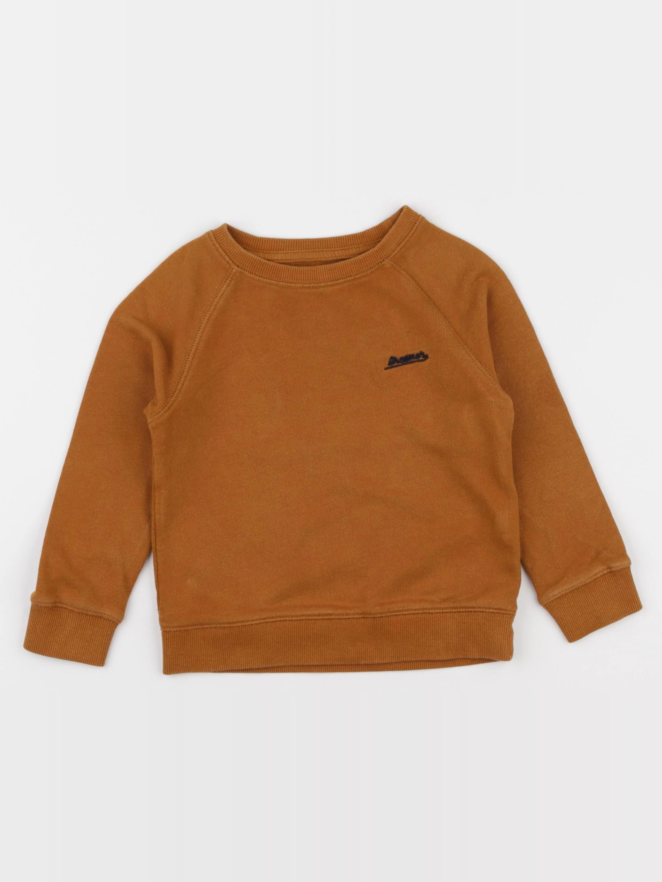 Monoprix - sweat marron - 4 ans