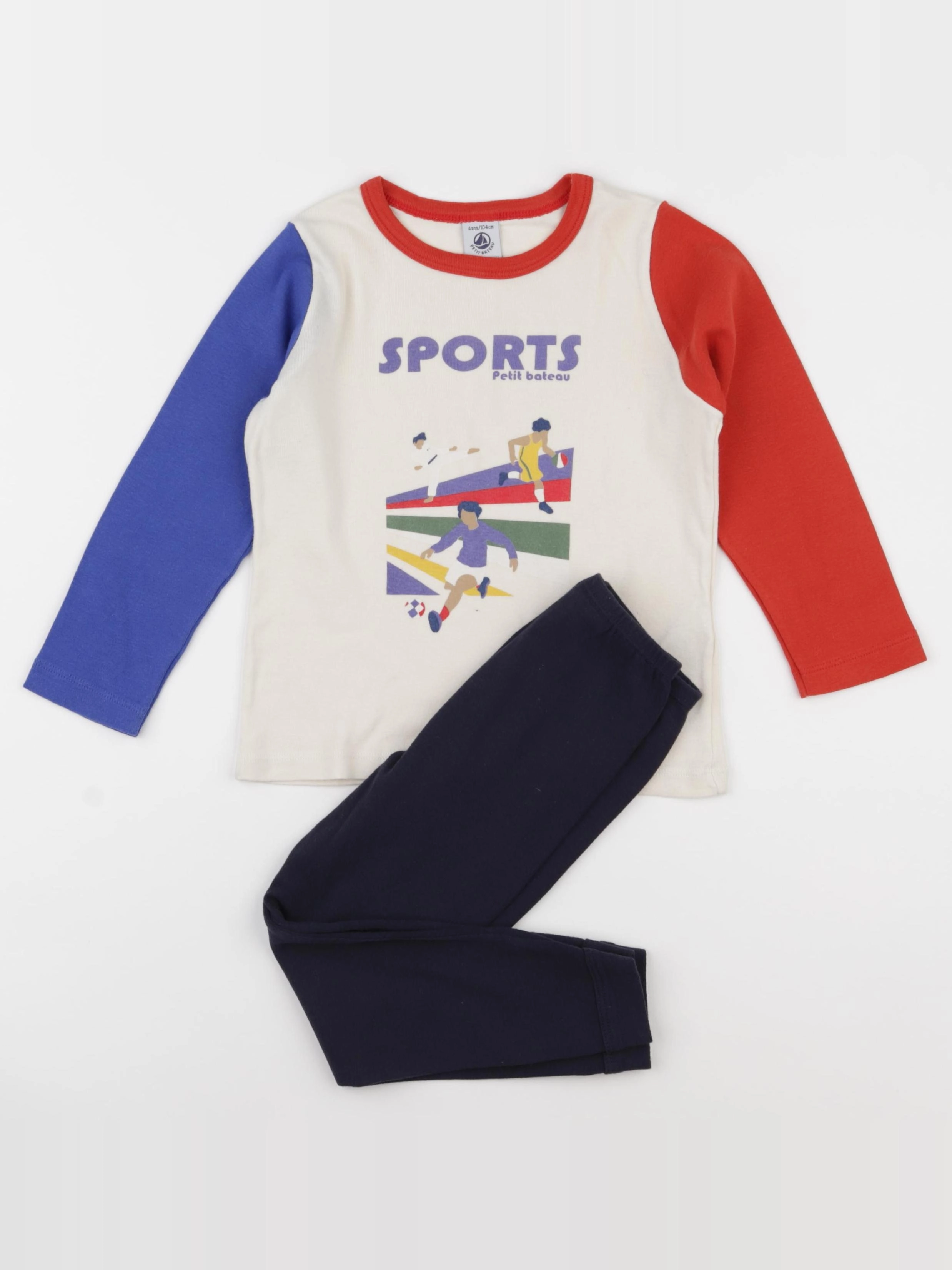 Petit Bateau - pyjama coton multicolore - 4 ans