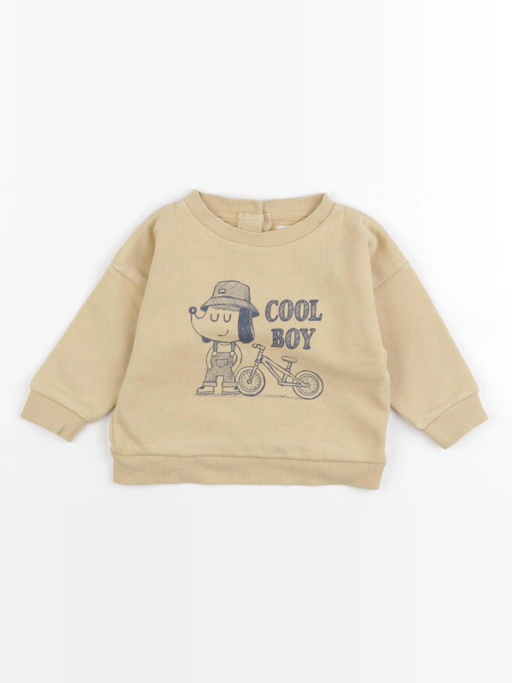 Vertbaudet - sweat jaune - 6 mois