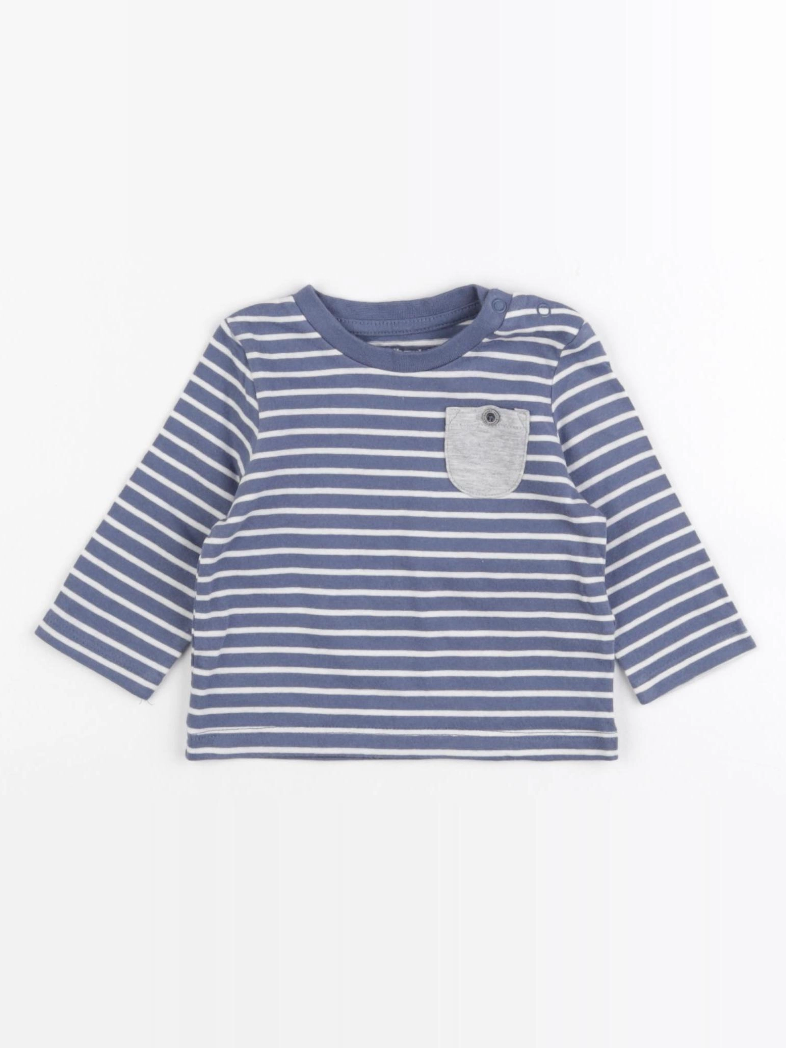 Vertbaudet - tee-shirt bleu - 3 mois