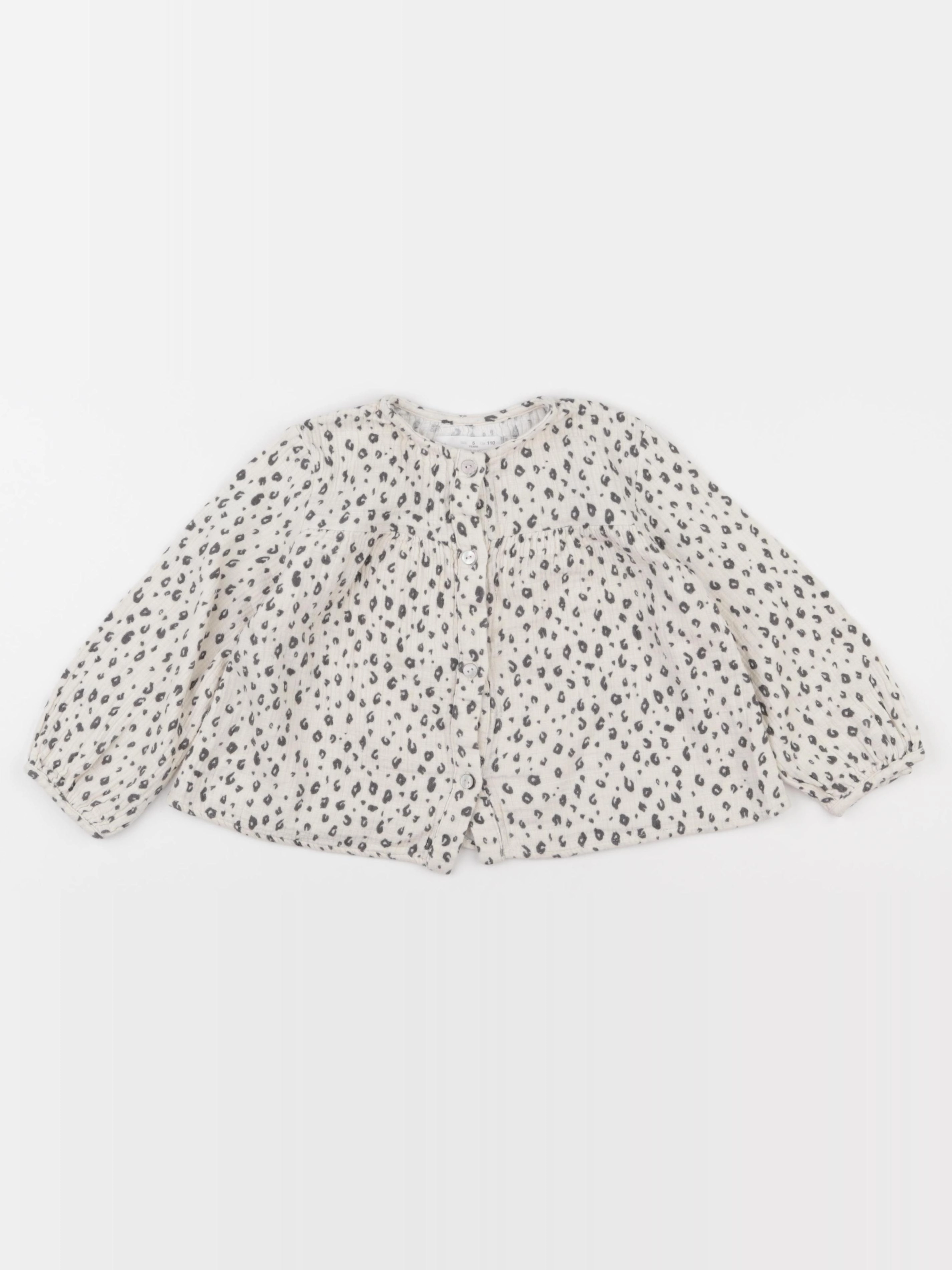 Zara - blouse blanc, noir - 5 ans