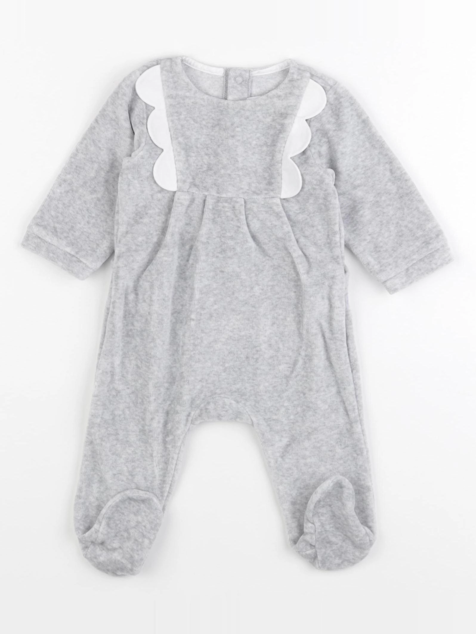Jacadi - pyjama velours gris - 3 mois