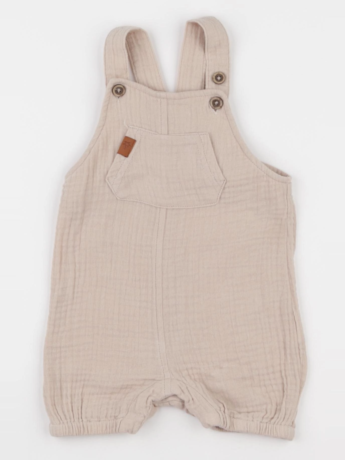 Vertbaudet - salopette beige - 3 mois