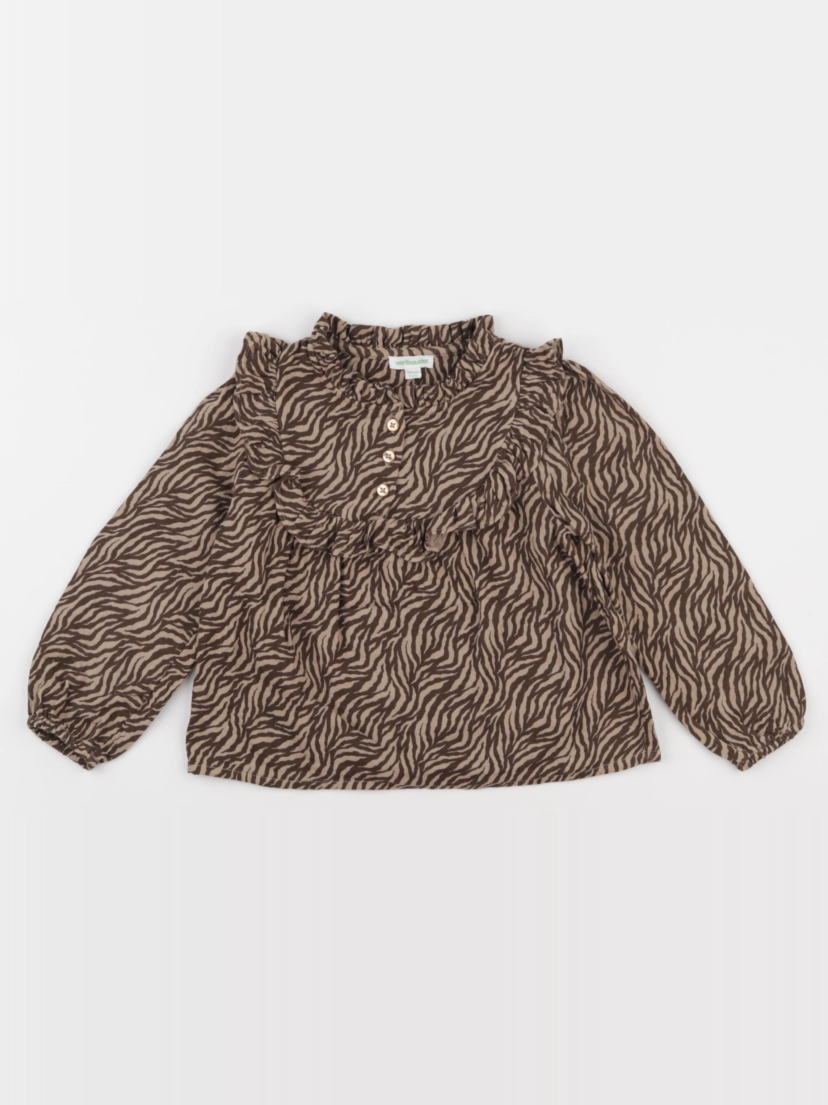 Vertbaudet - blouse marron - 4 ans