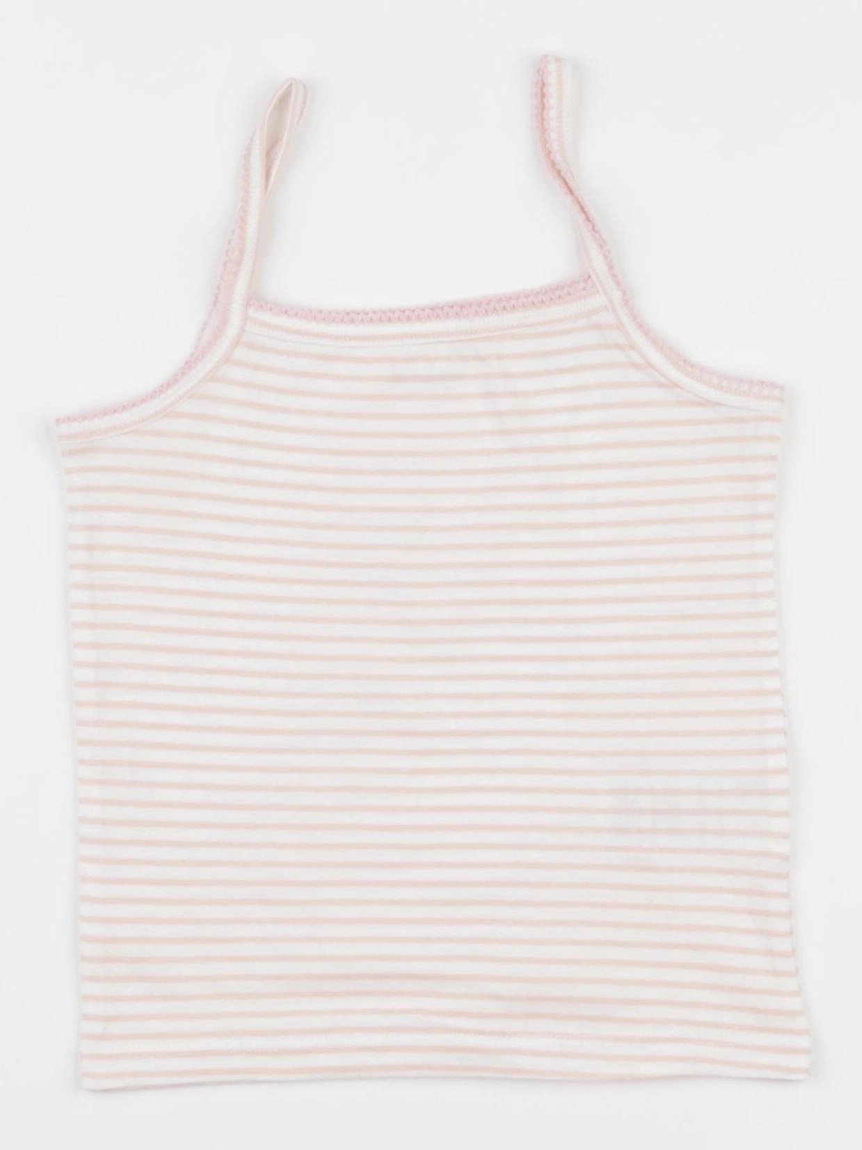 Vertbaudet - maillot de corps rose, blanc - 3 ans