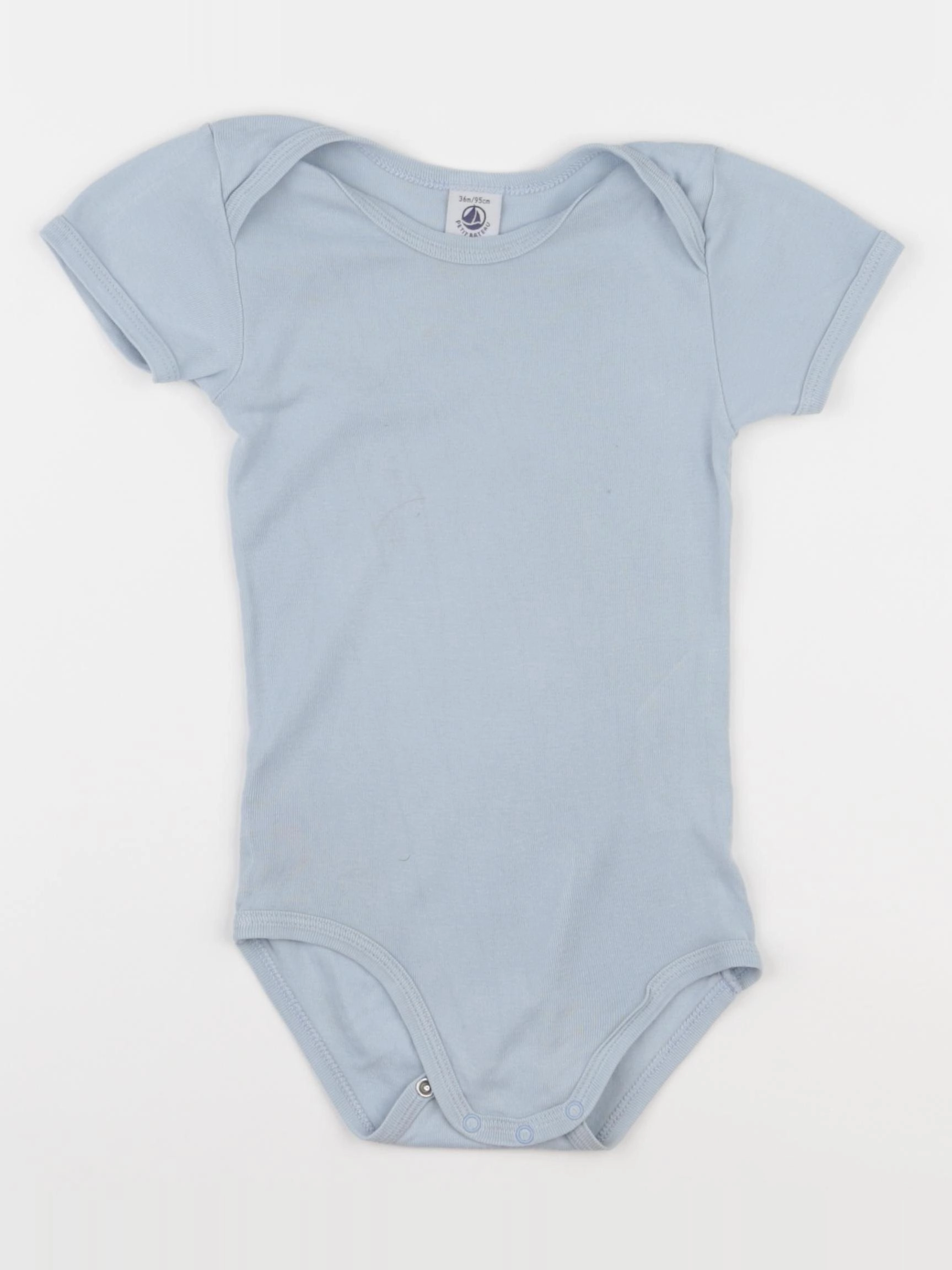 Petit Bateau - body bleu - 36 mois