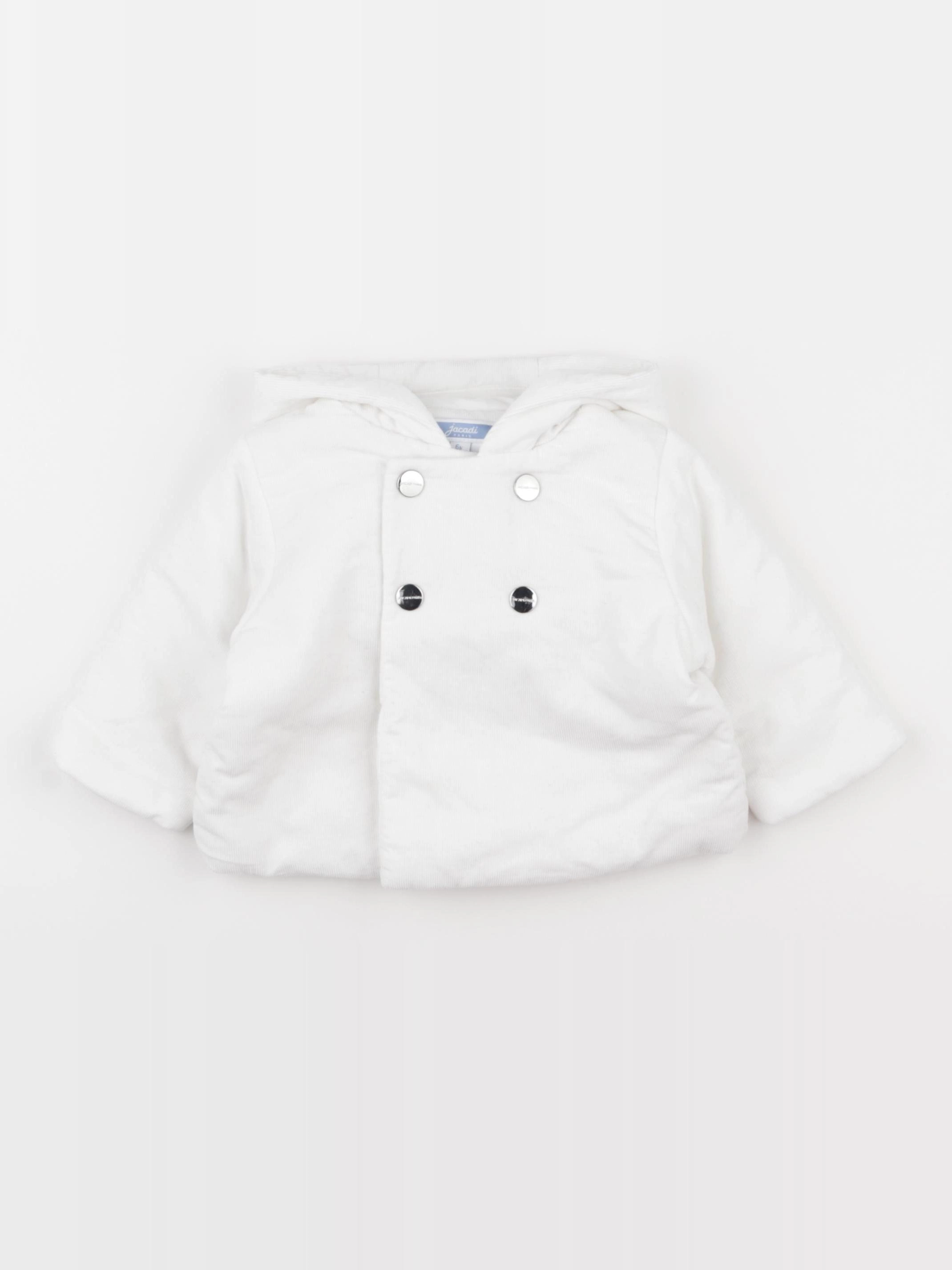 Jacadi - veste doublé blanc - 6 mois