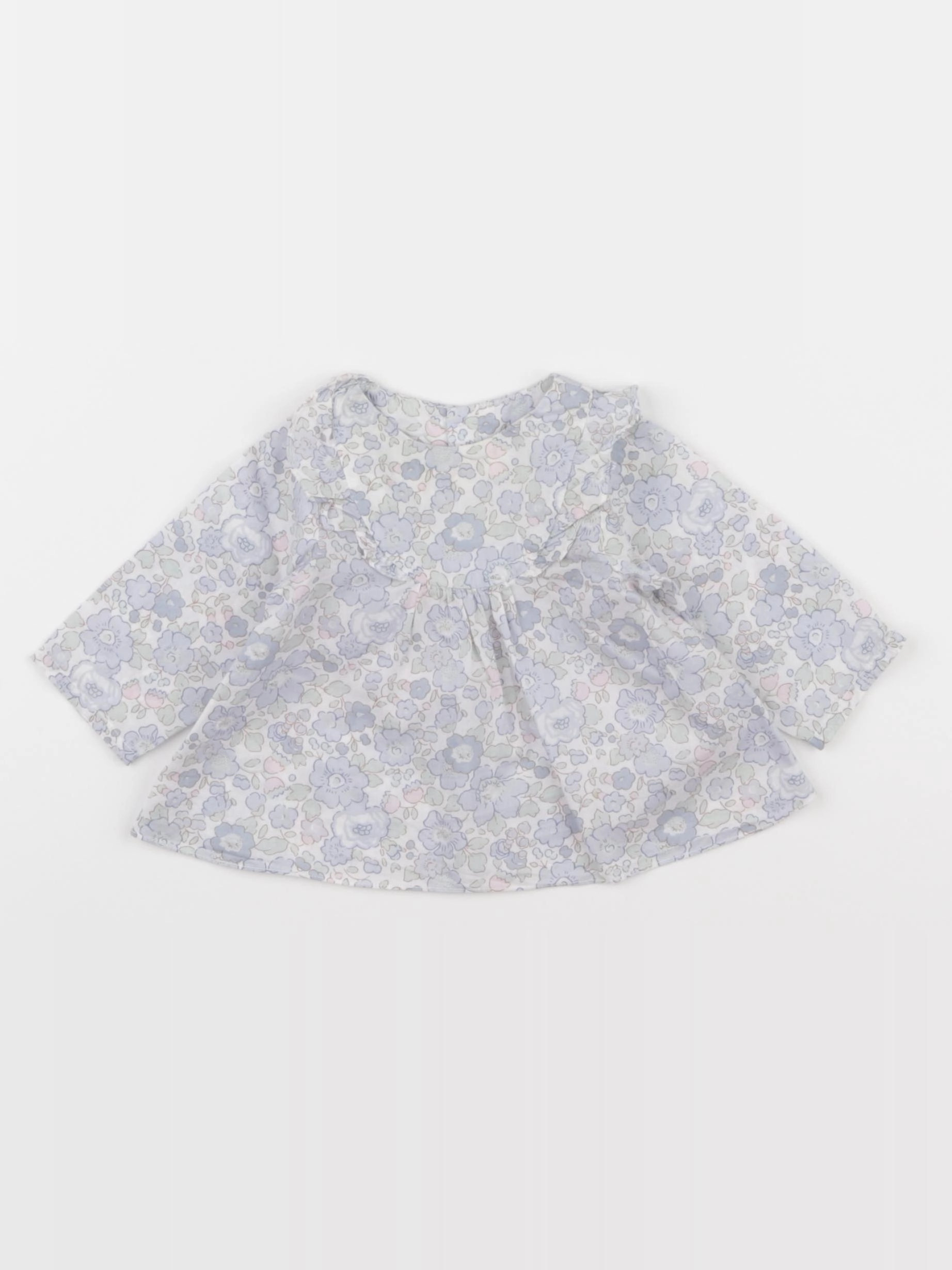 Jacadi - blouse liberty bleu - 1 mois