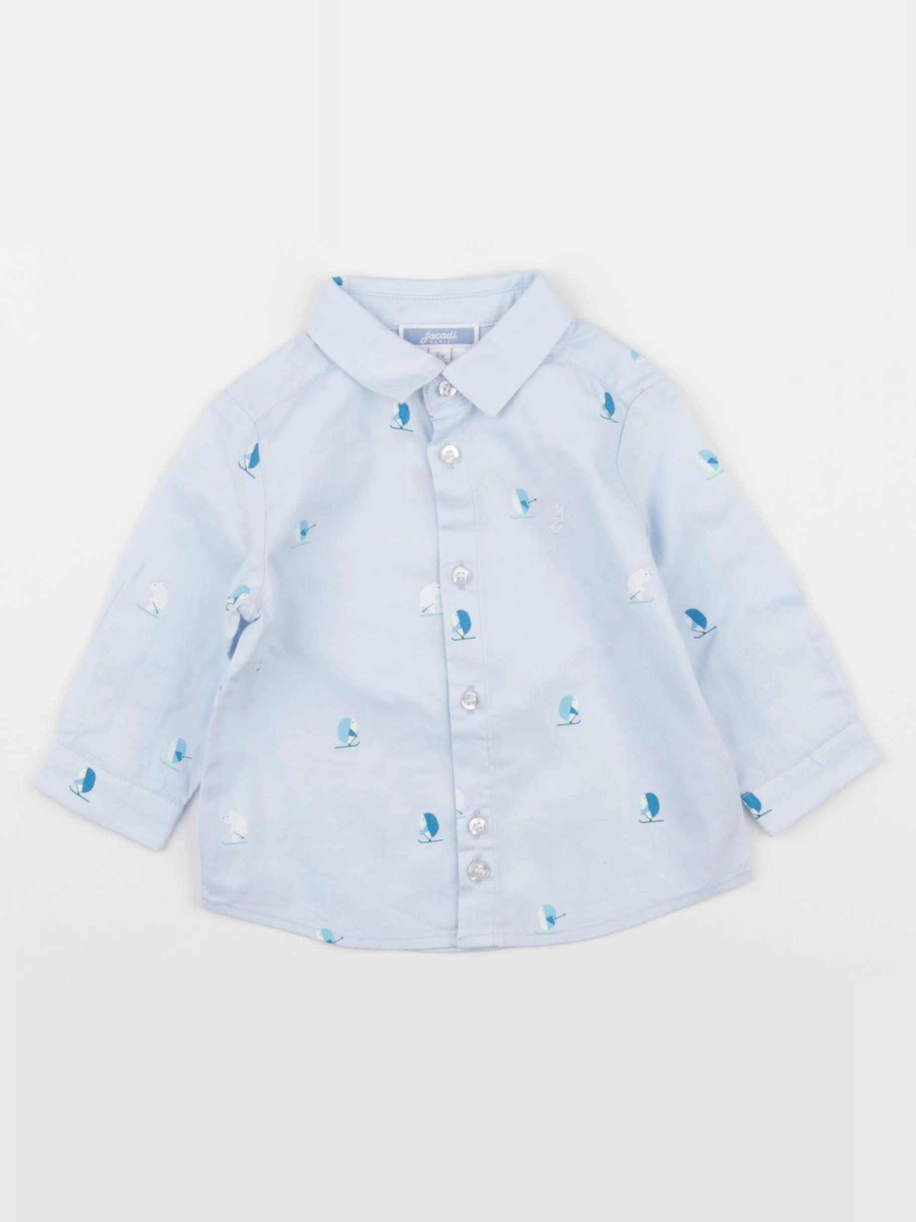 Jacadi - chemise bleu - 6 mois