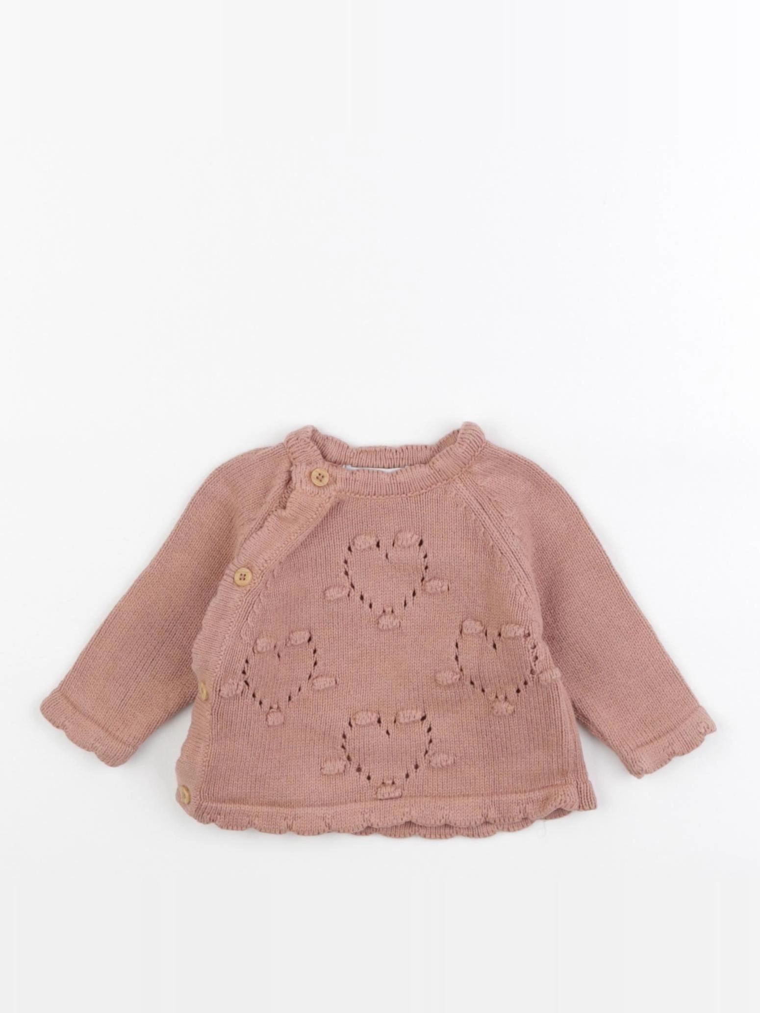 Vertbaudet - pull rose - 1 mois