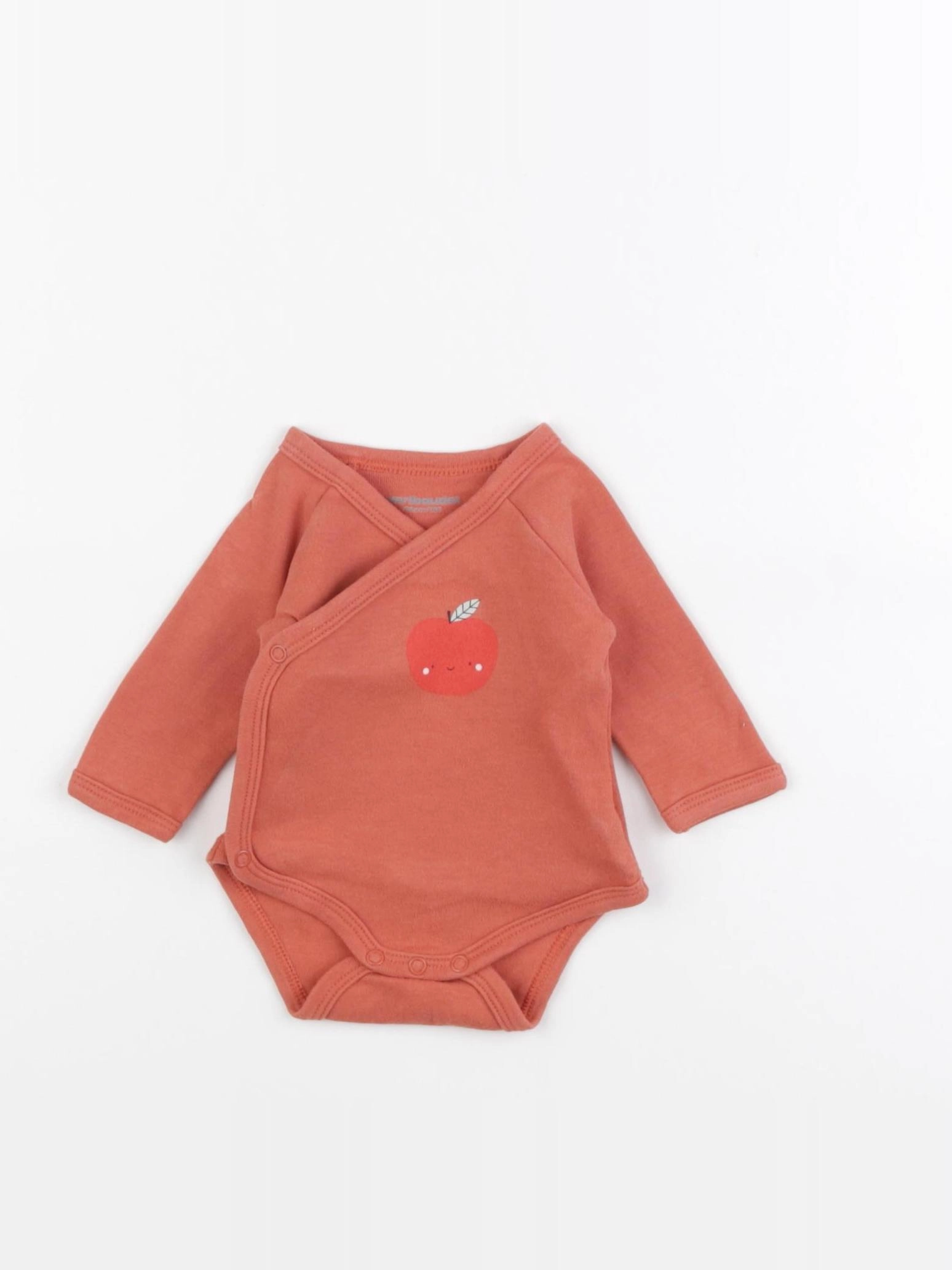 Vertbaudet - body rouge - 1 mois