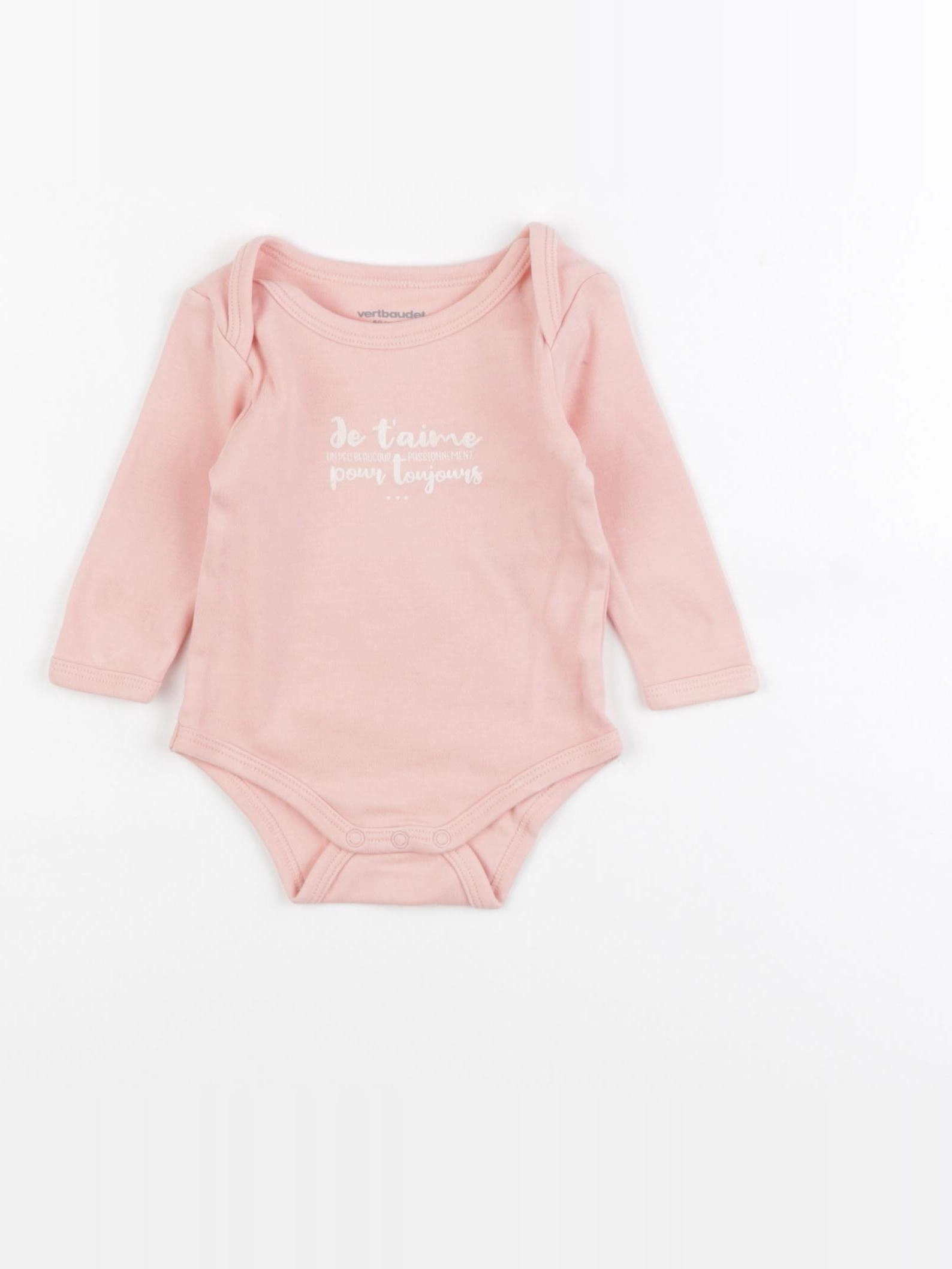 Vertbaudet - body rose - 3 mois