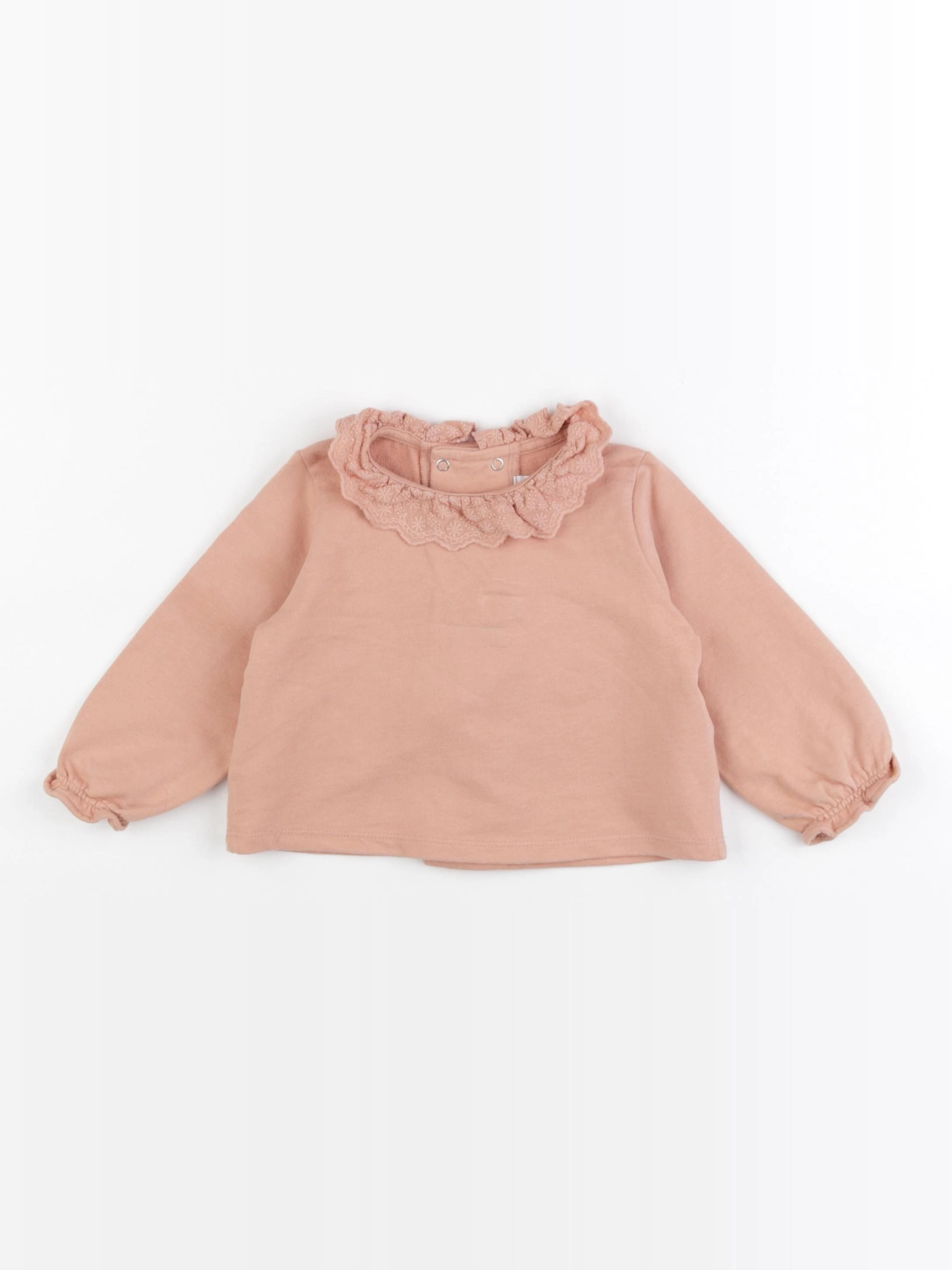 Vertbaudet - sweat rose - 12 mois