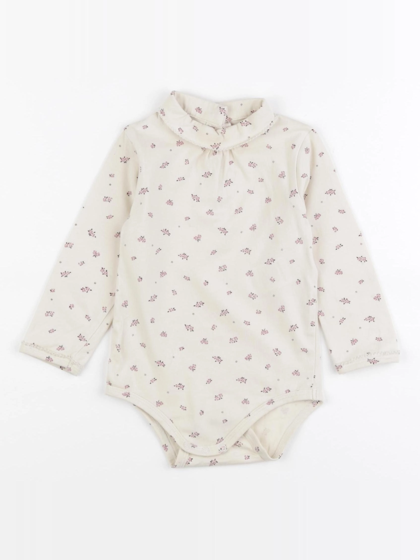 Vertbaudet - body à col beige - 18 mois