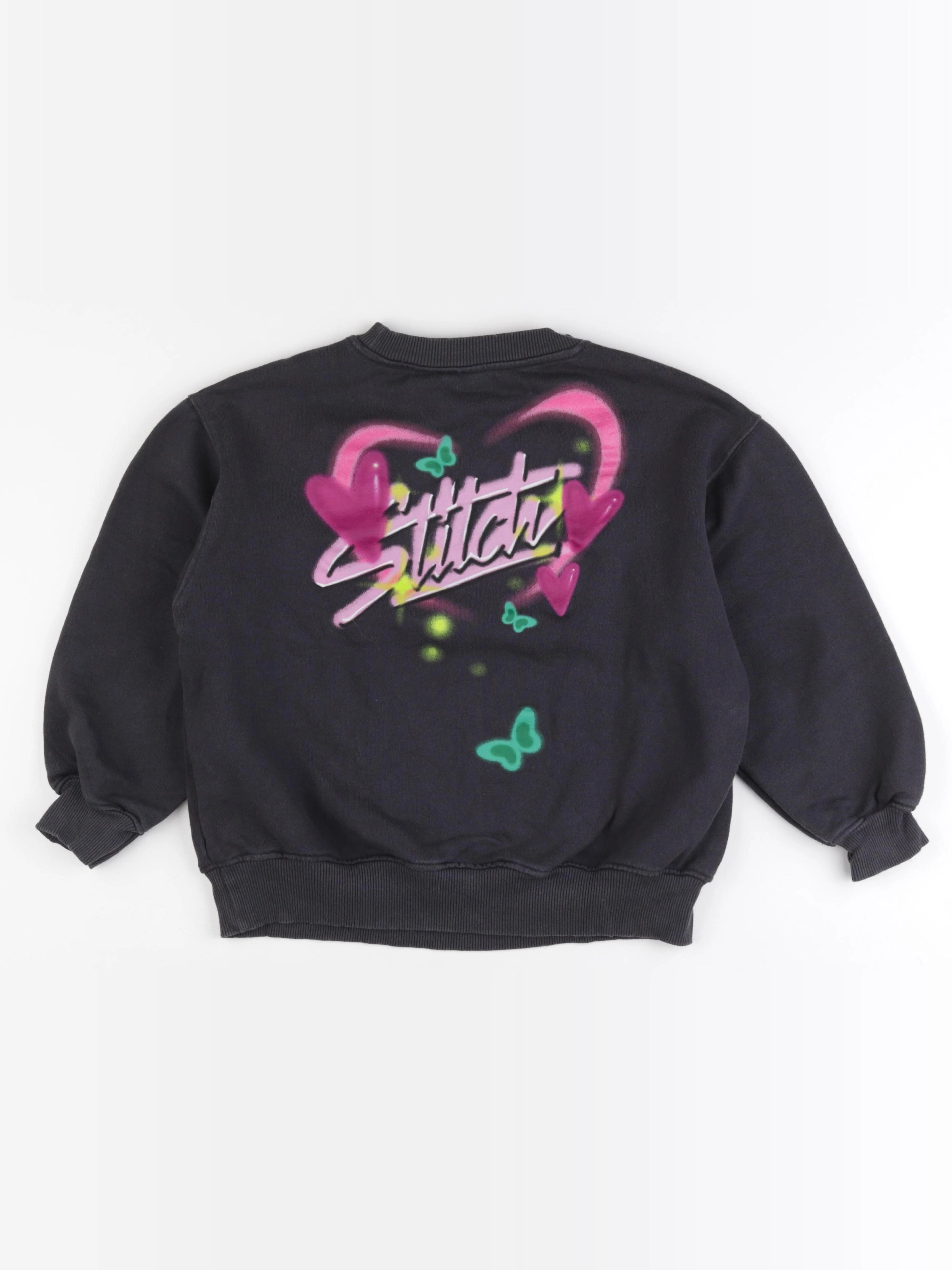 Zara - sweat imprimé au dos gris - 11/12 ans