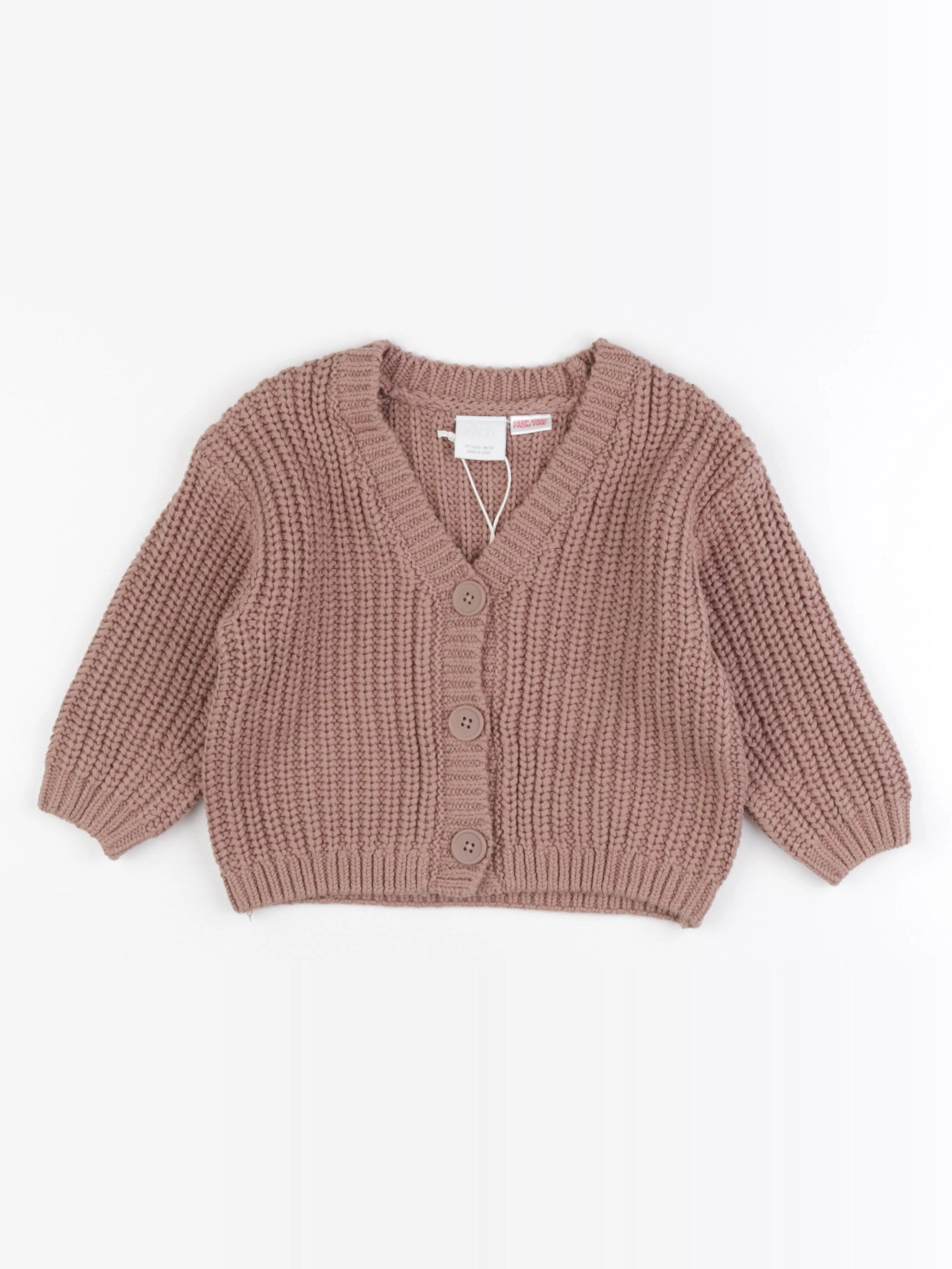 Zara - gilet marron - 18 mois
