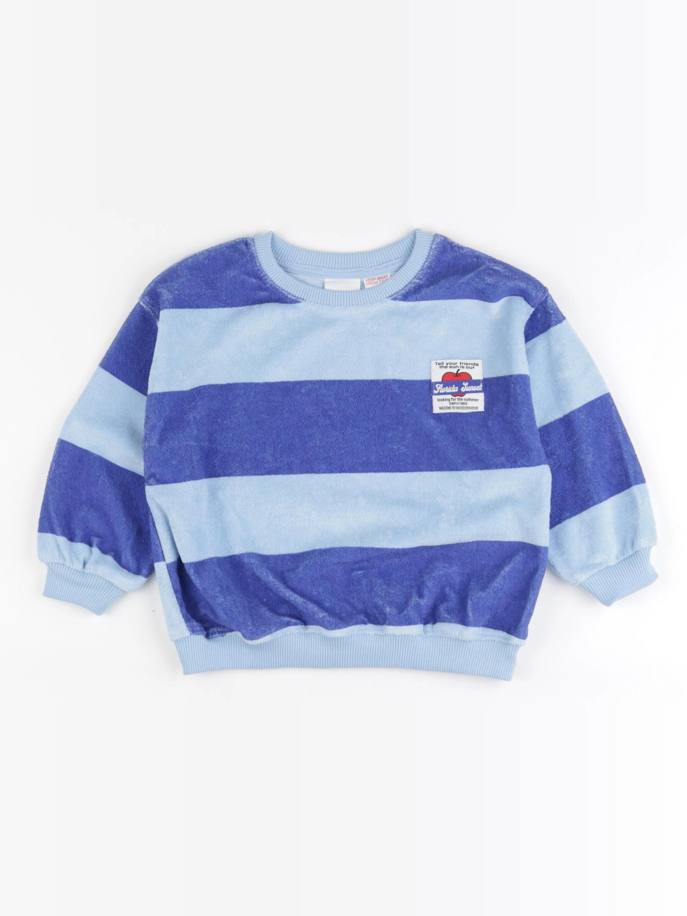 Zara - sweat éponge bleu - 3 ans