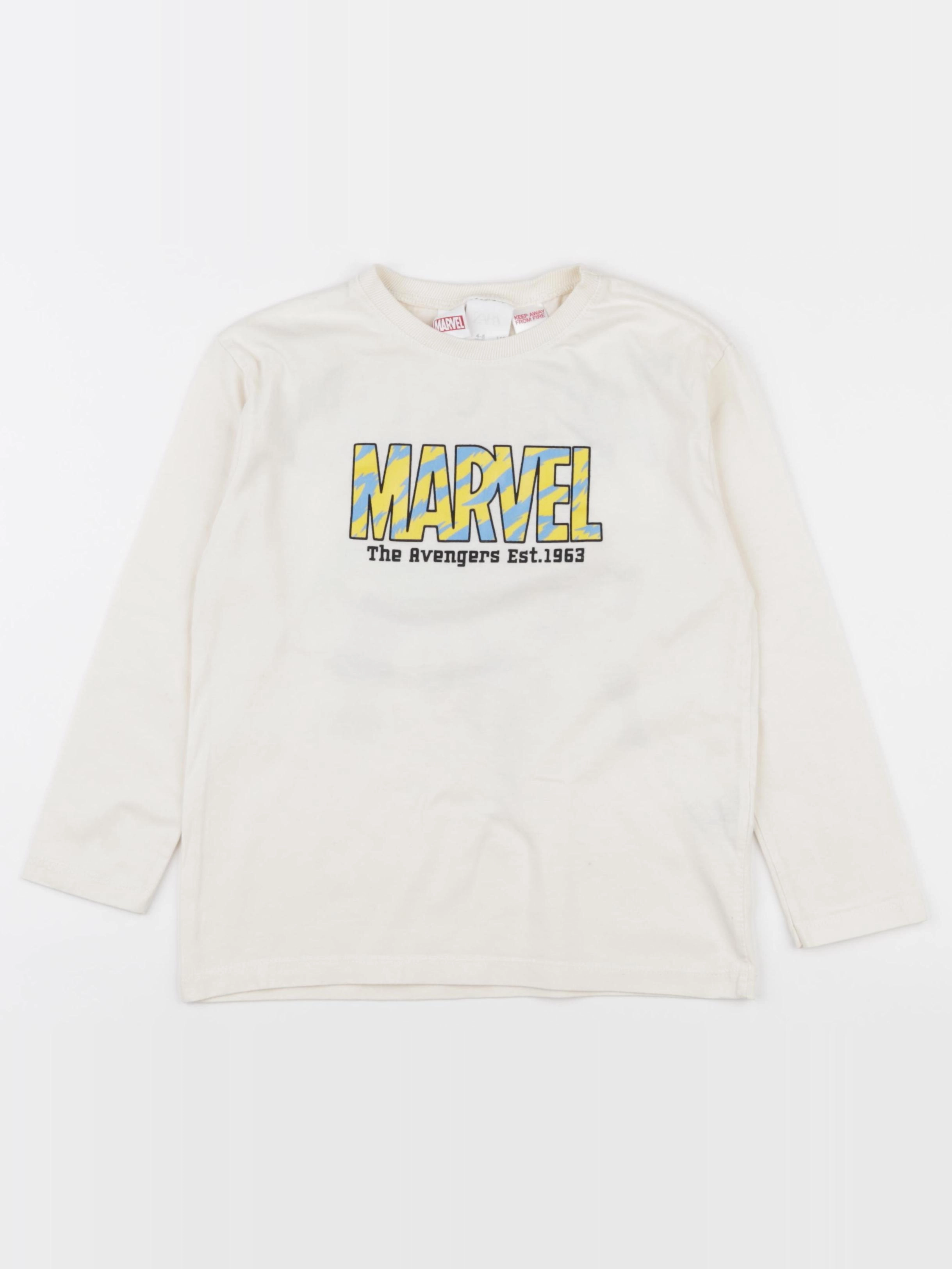 Zara - tee-shirt imprimé au dos beige - 4/5 ans