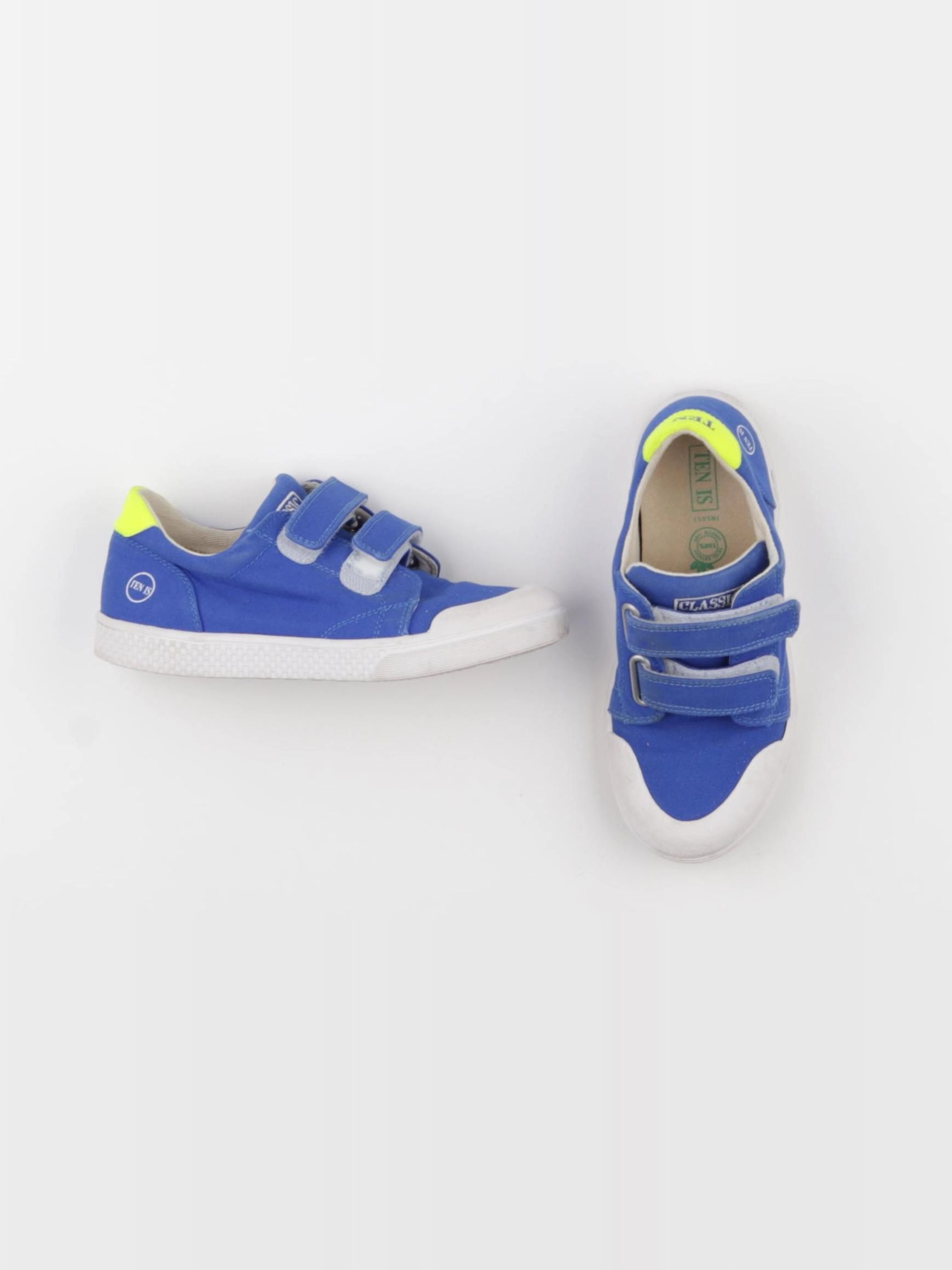 10is - tennis à scratch/ lacets bleu - pointure 30