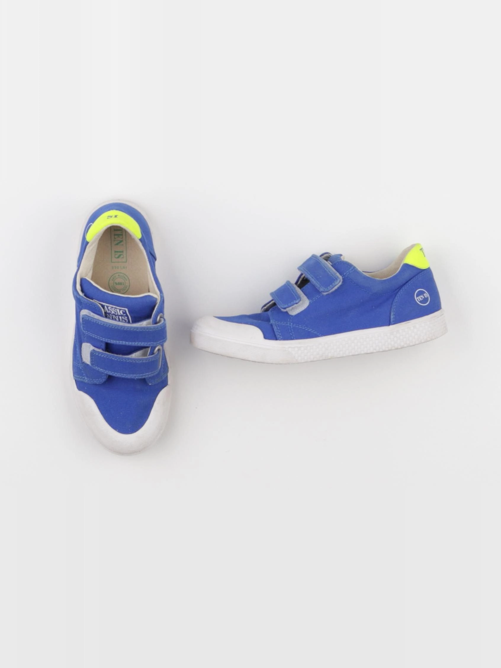 10is - tennis à scratch/ lacets bleu - pointure 30