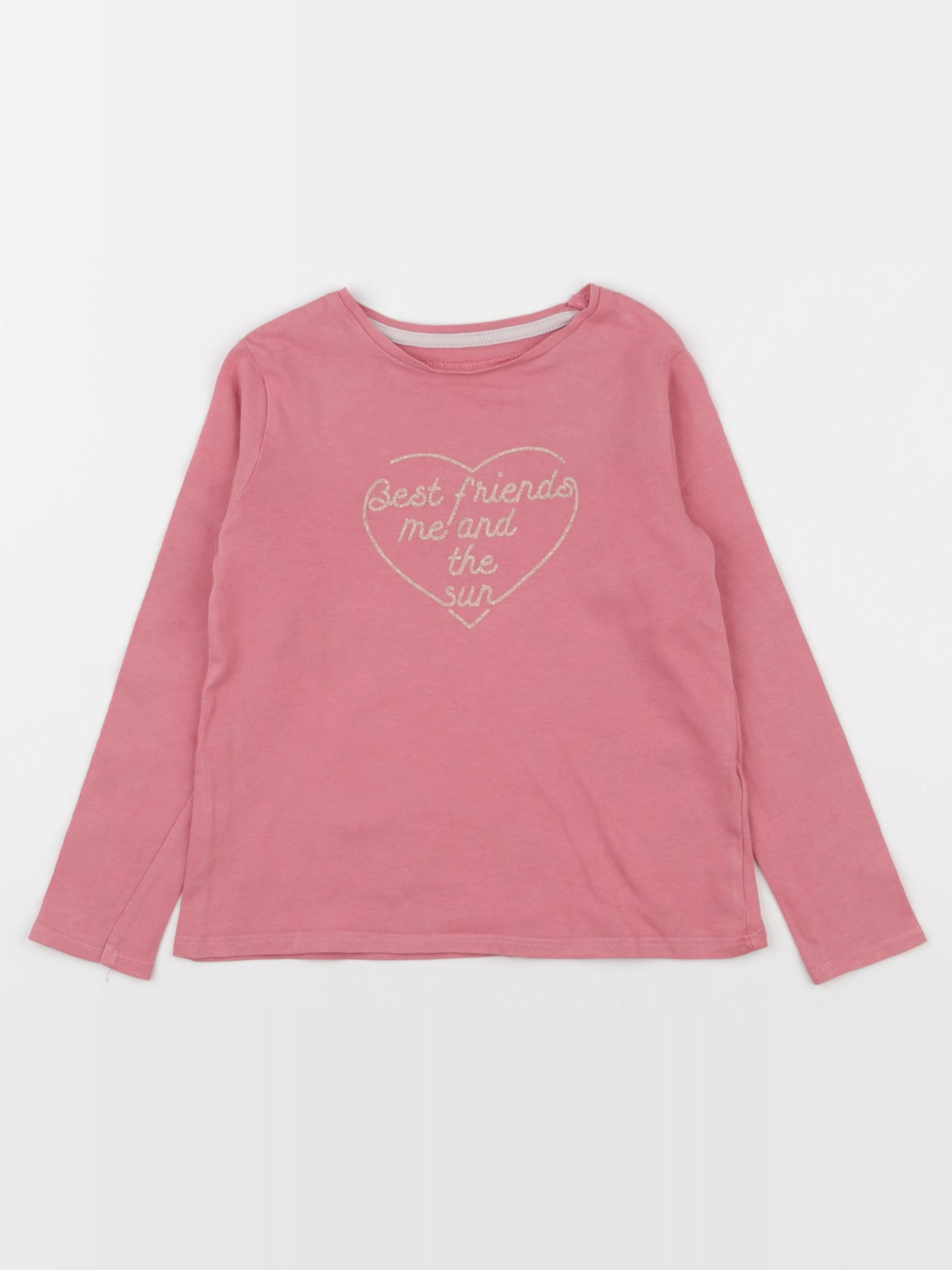 Vertbaudet - tee-shirt rose - 5 ans