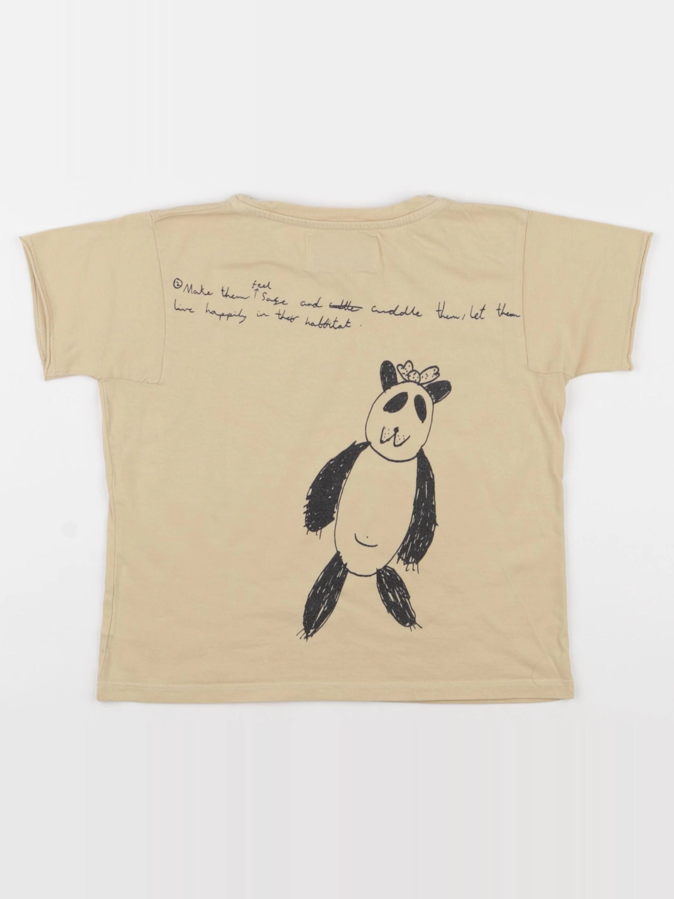 Bobo Choses - tee-shirt imprimé au dos beige - 4/5 ans