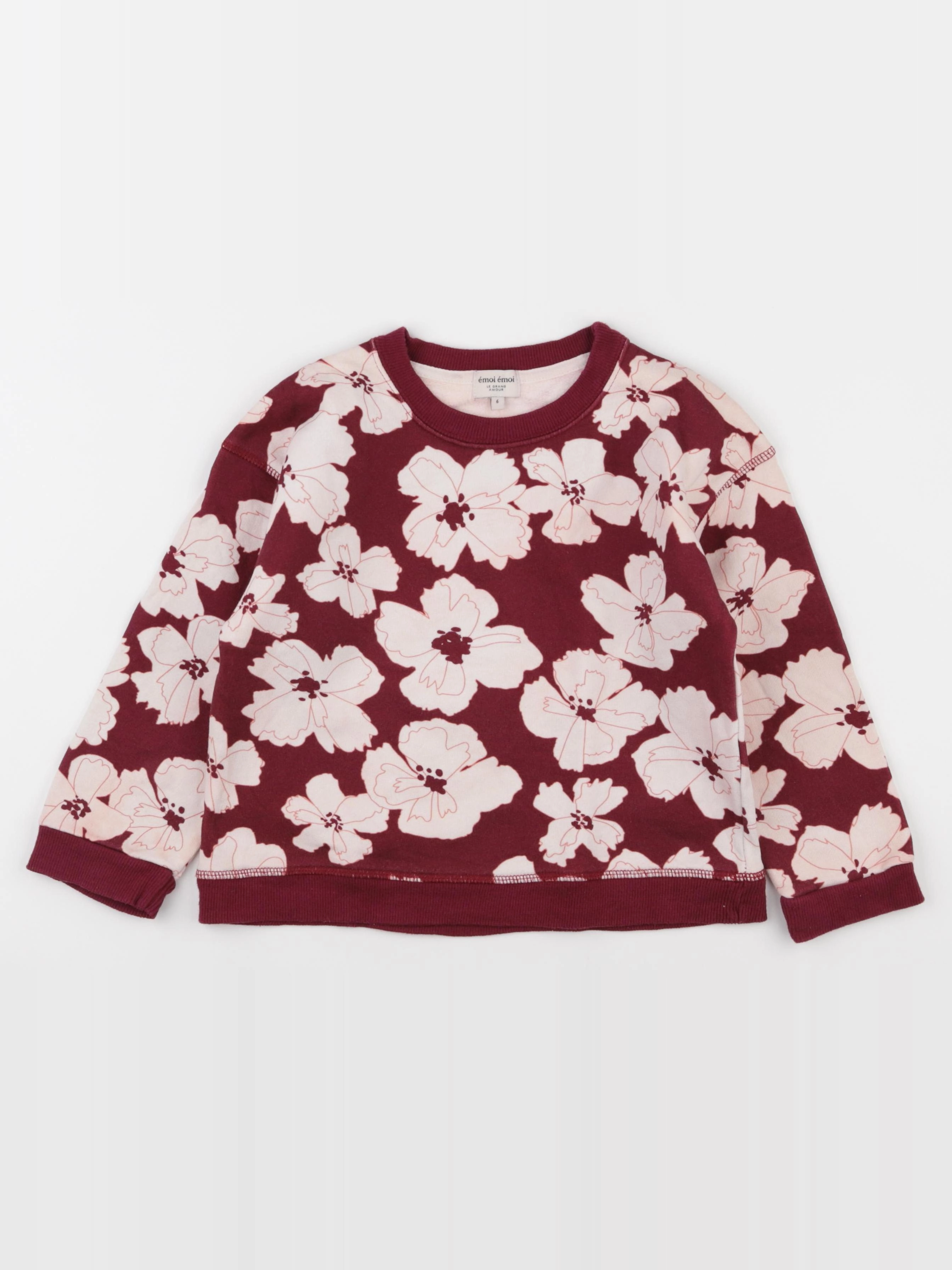 Emoi emoi - sweat rouge - 6 ans