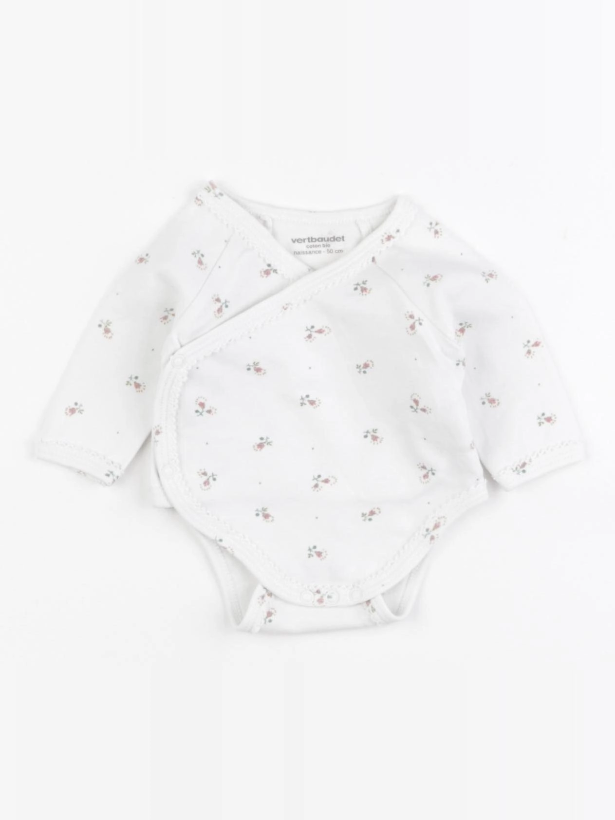 Vertbaudet - body blanc - 0 mois