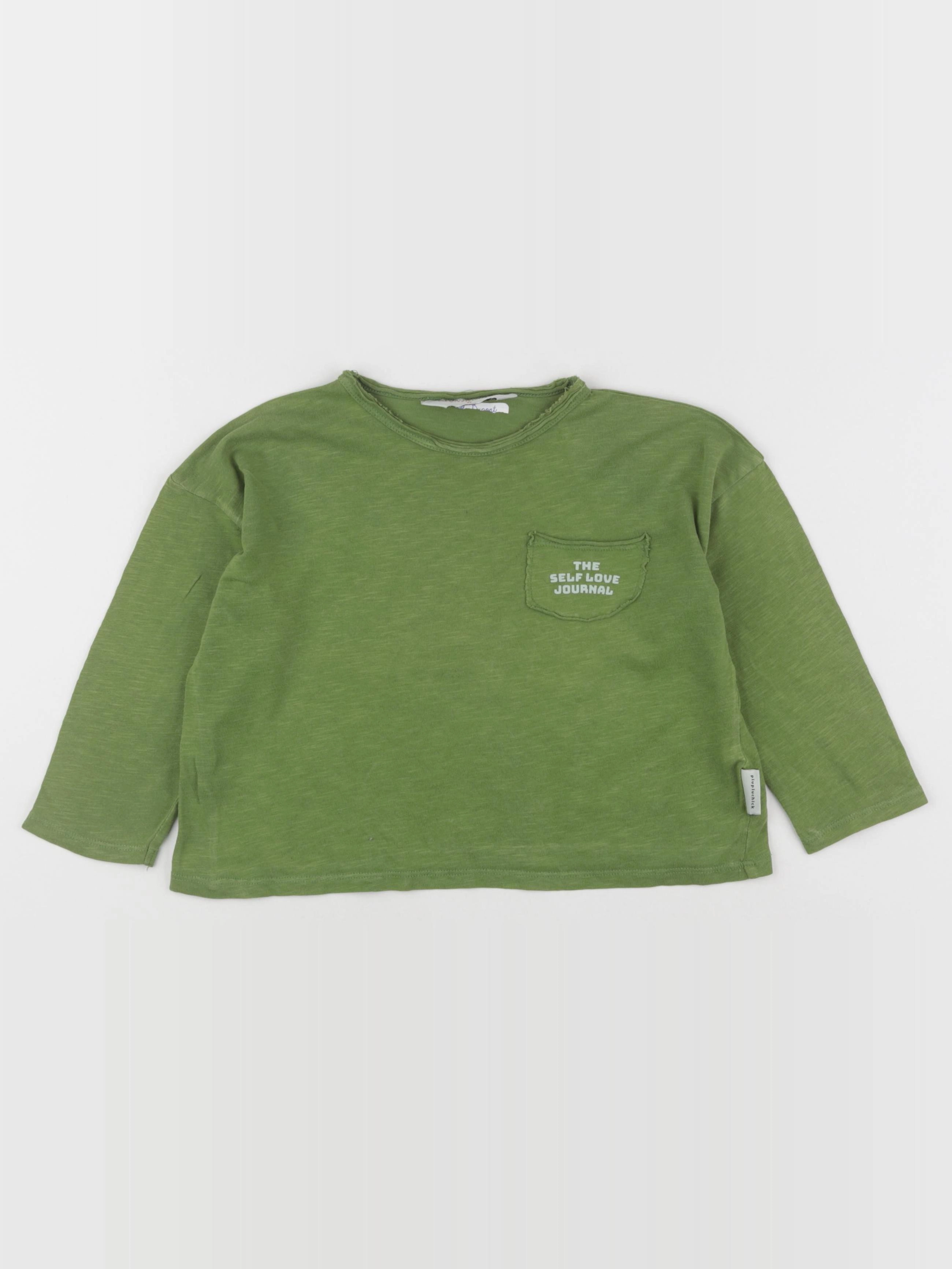 Piupiuchick - tee-shirt imprimé au dos vert - 3 ans