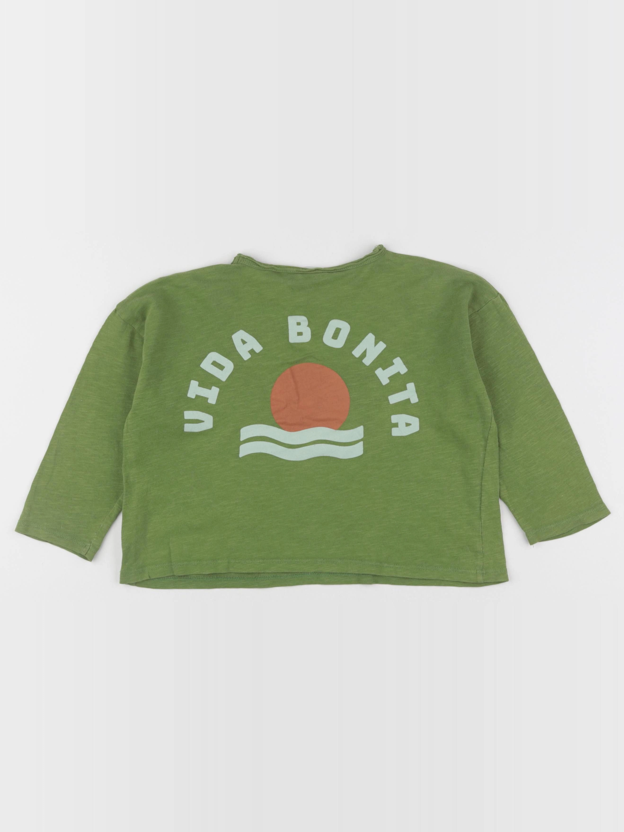 Piupiuchick - tee-shirt imprimé au dos vert - 3 ans