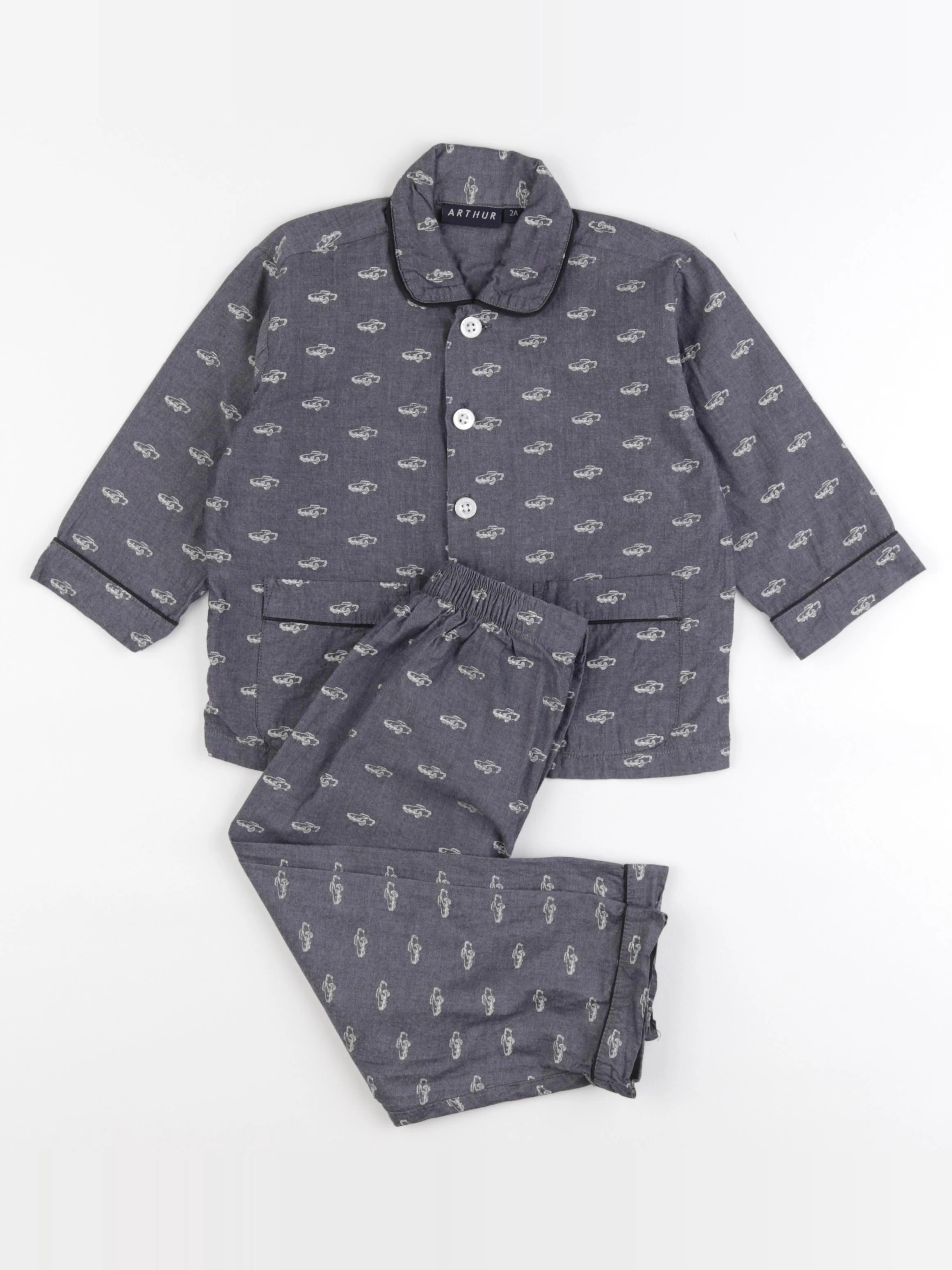 Arthur - pyjama coton gris - 2 ans