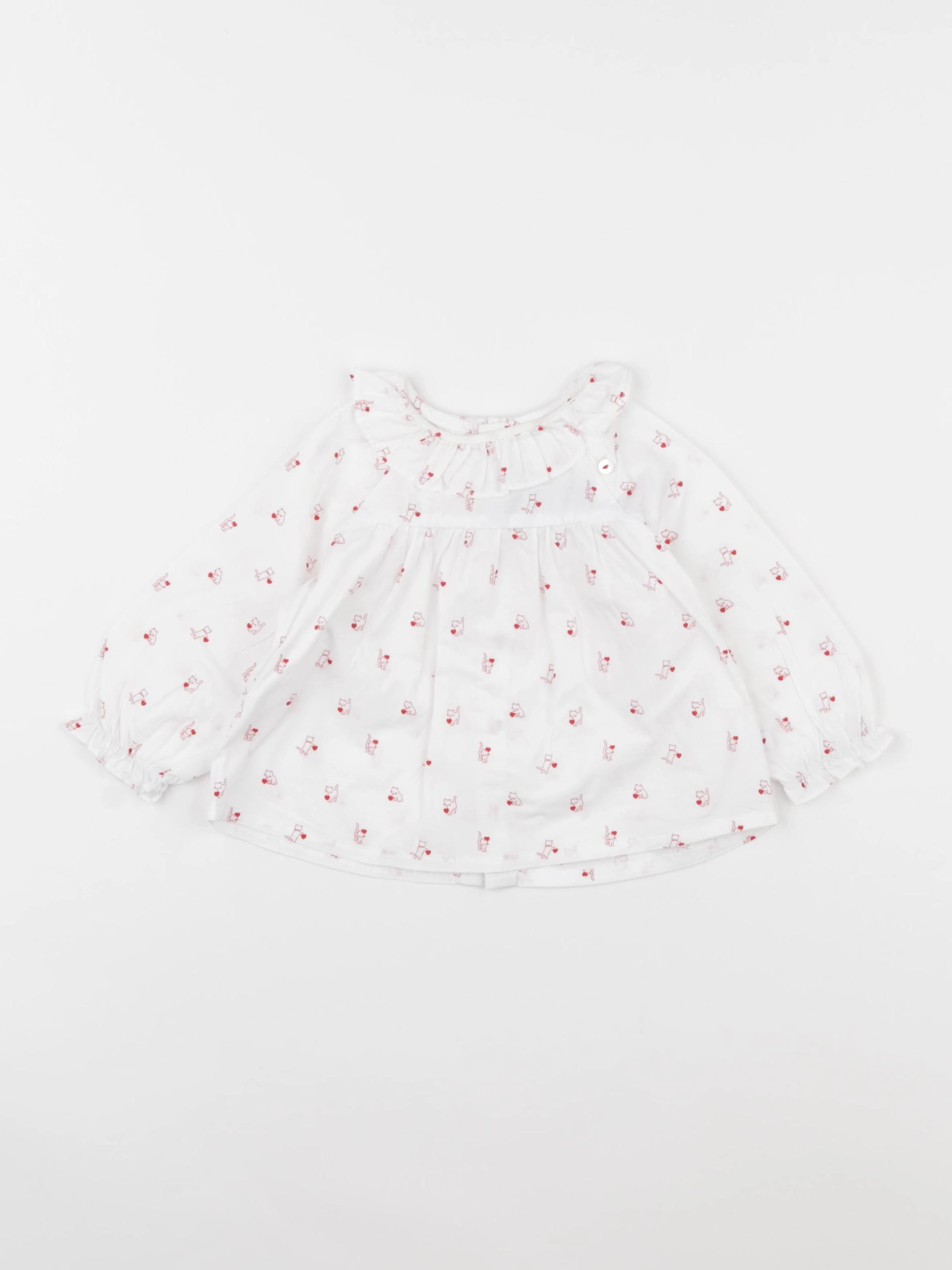 Jacadi - blouse rouge - 6 mois