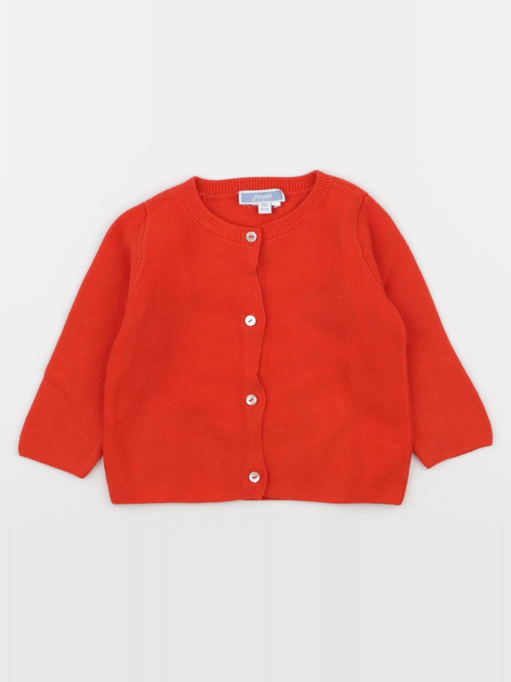 Jacadi - gilet rouge - 6 mois