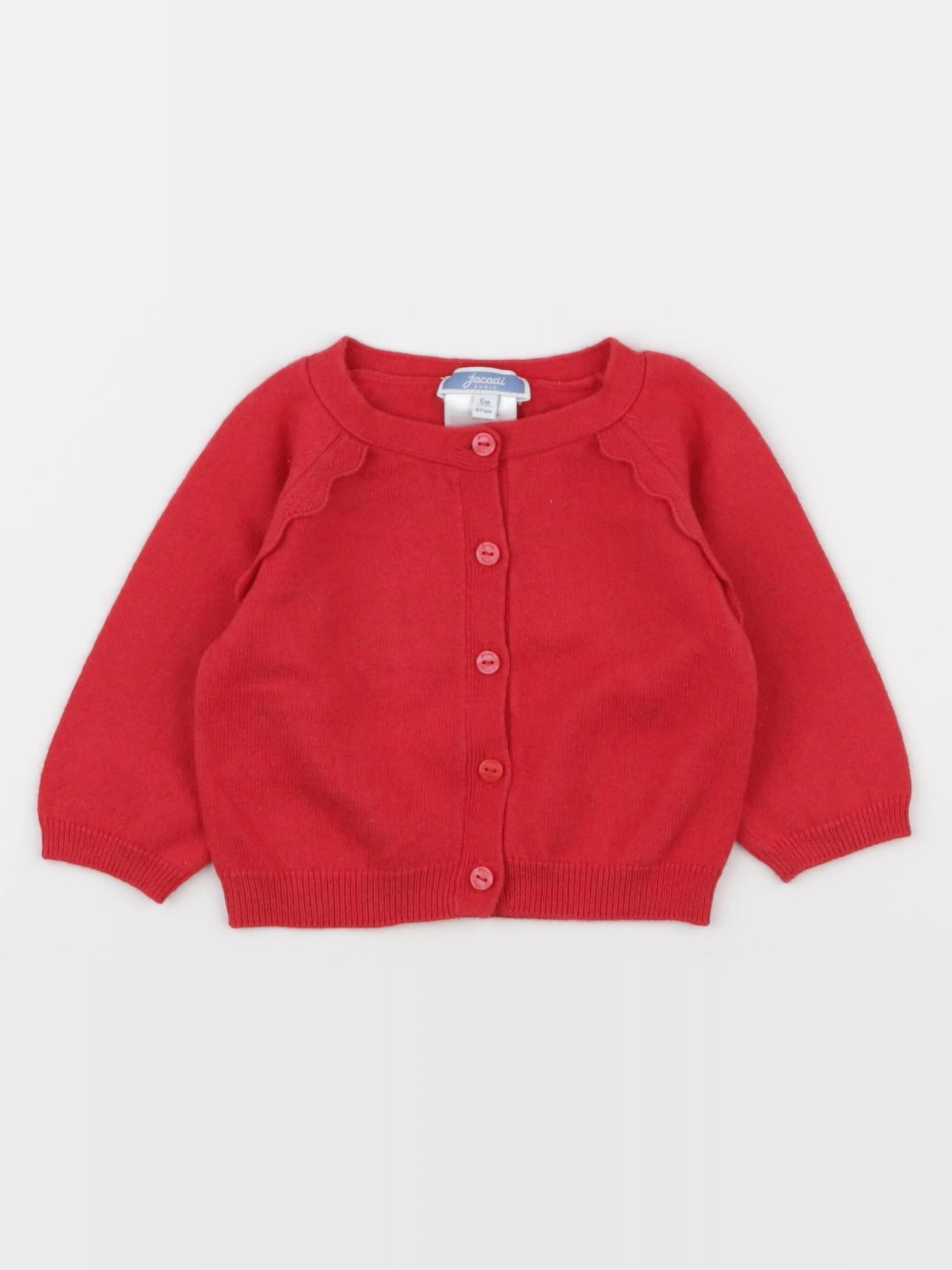 Jacadi - gilet rouge - 6 mois