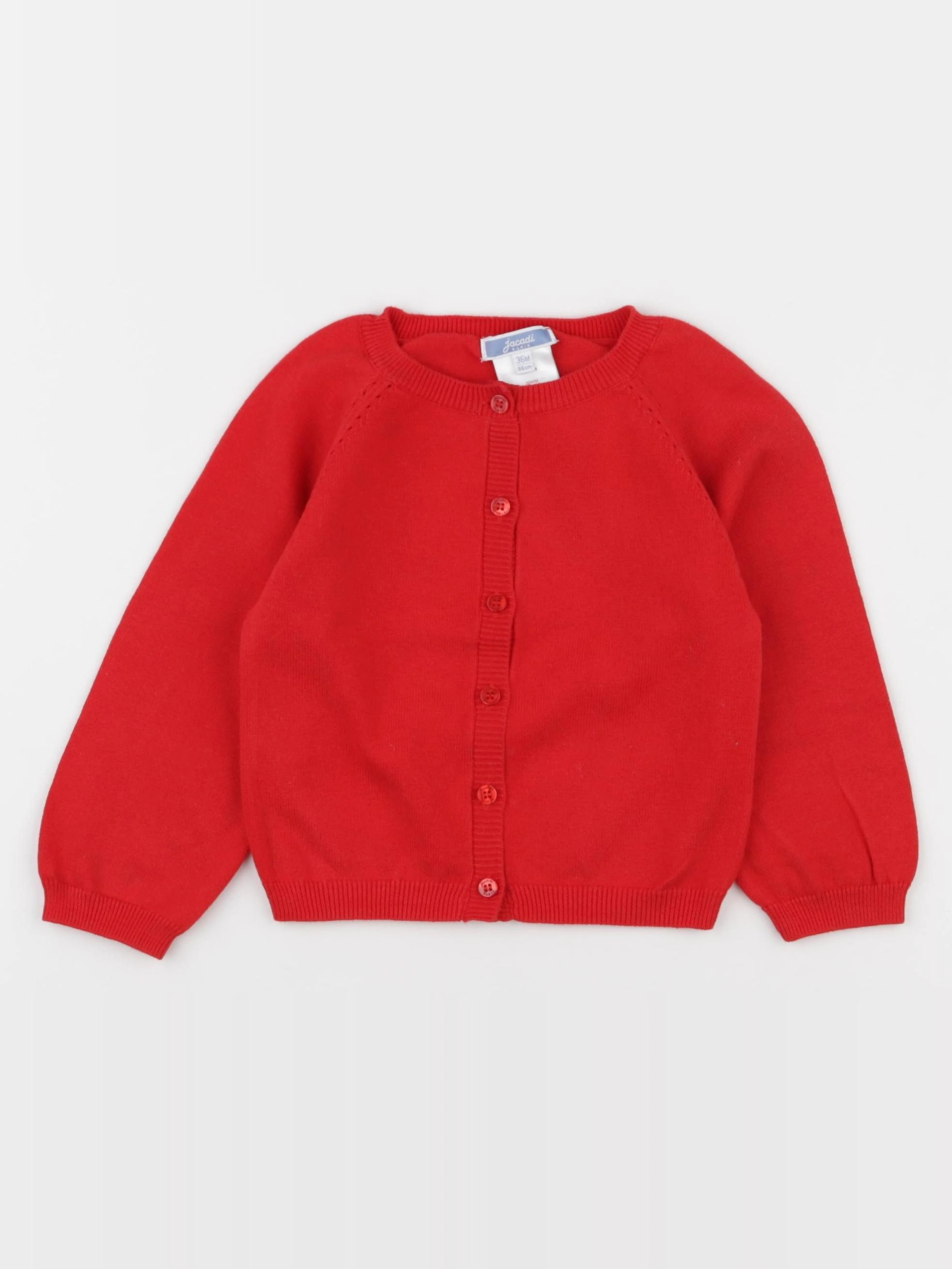 Jacadi - gilet rouge - 36 mois