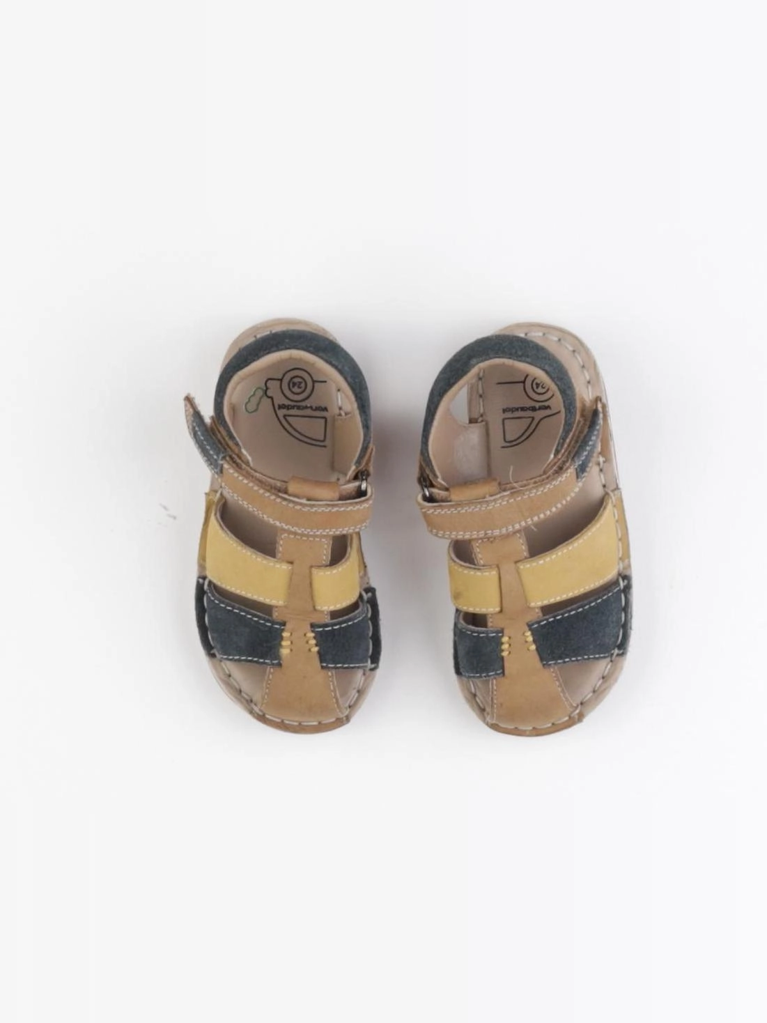 Vertbaudet - sandales bleu, marron - pointure 24