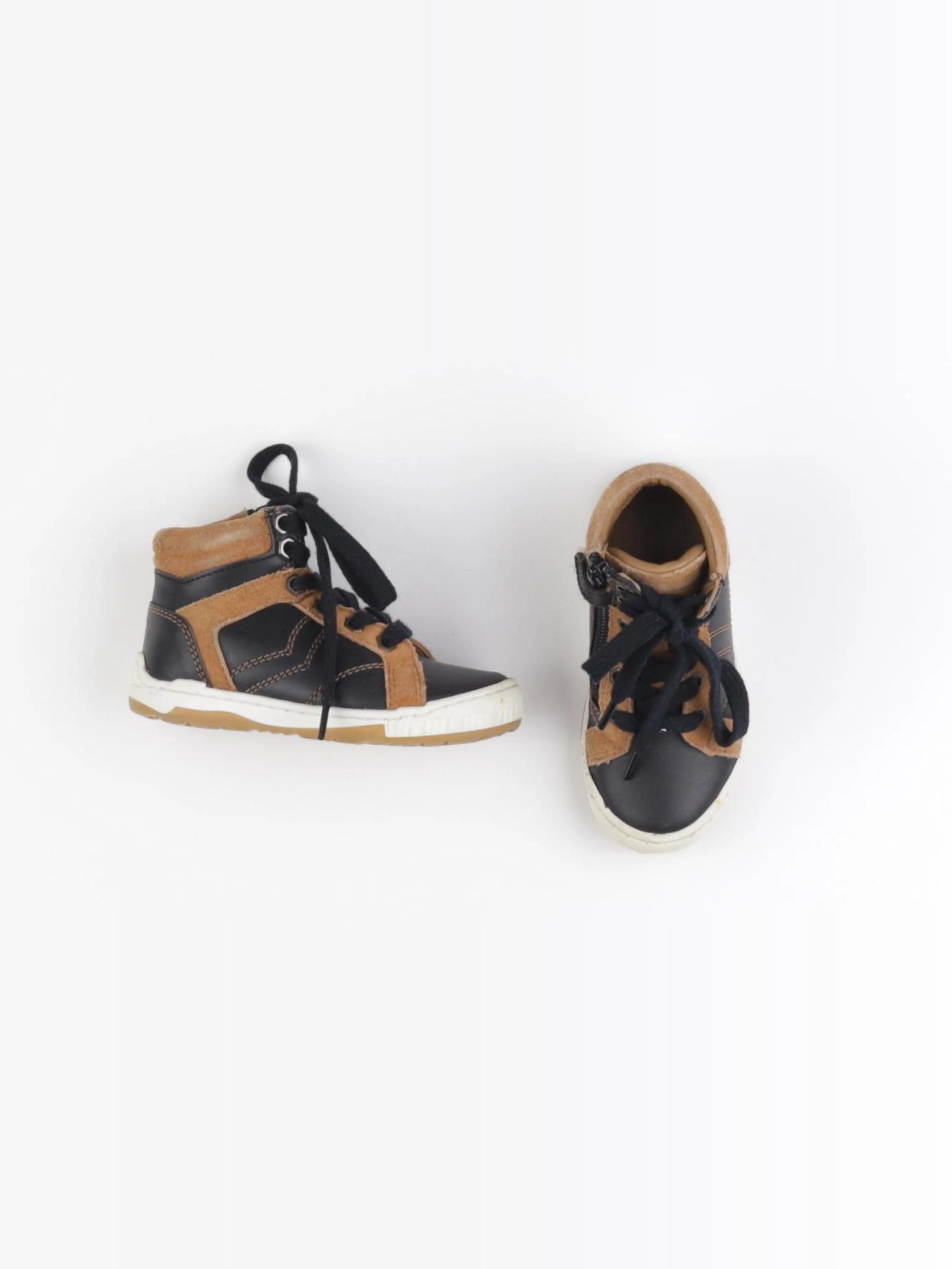 Vertbaudet - baskets noir, marron - pointure 24