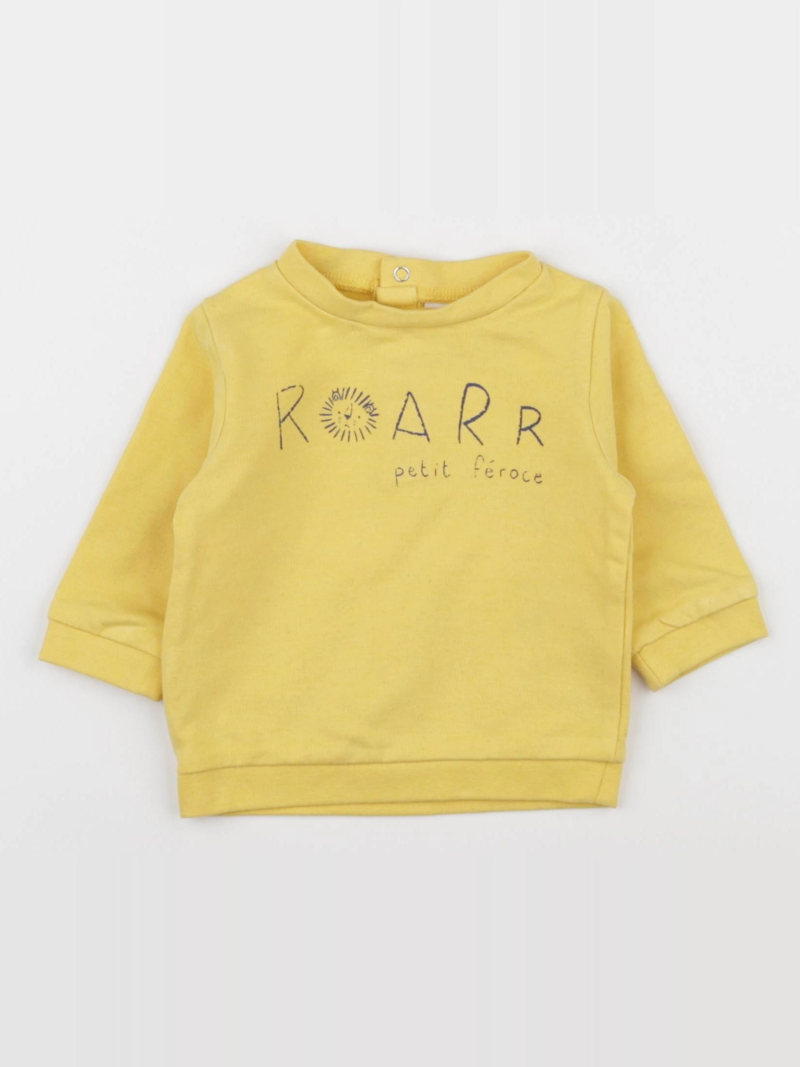 Vertbaudet - sweat jaune - 3 mois