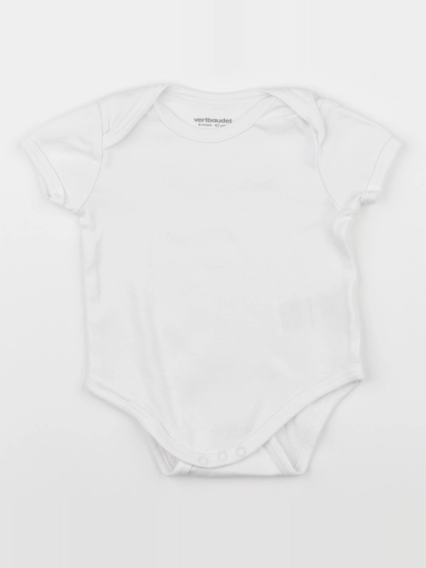 Vertbaudet - body blanc - 6 mois