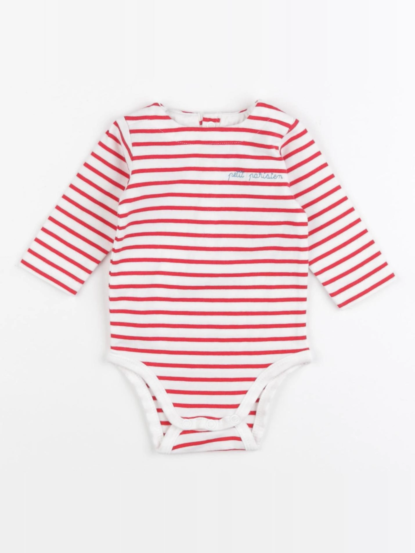 Jacadi - body blanc, rouge - 3 mois