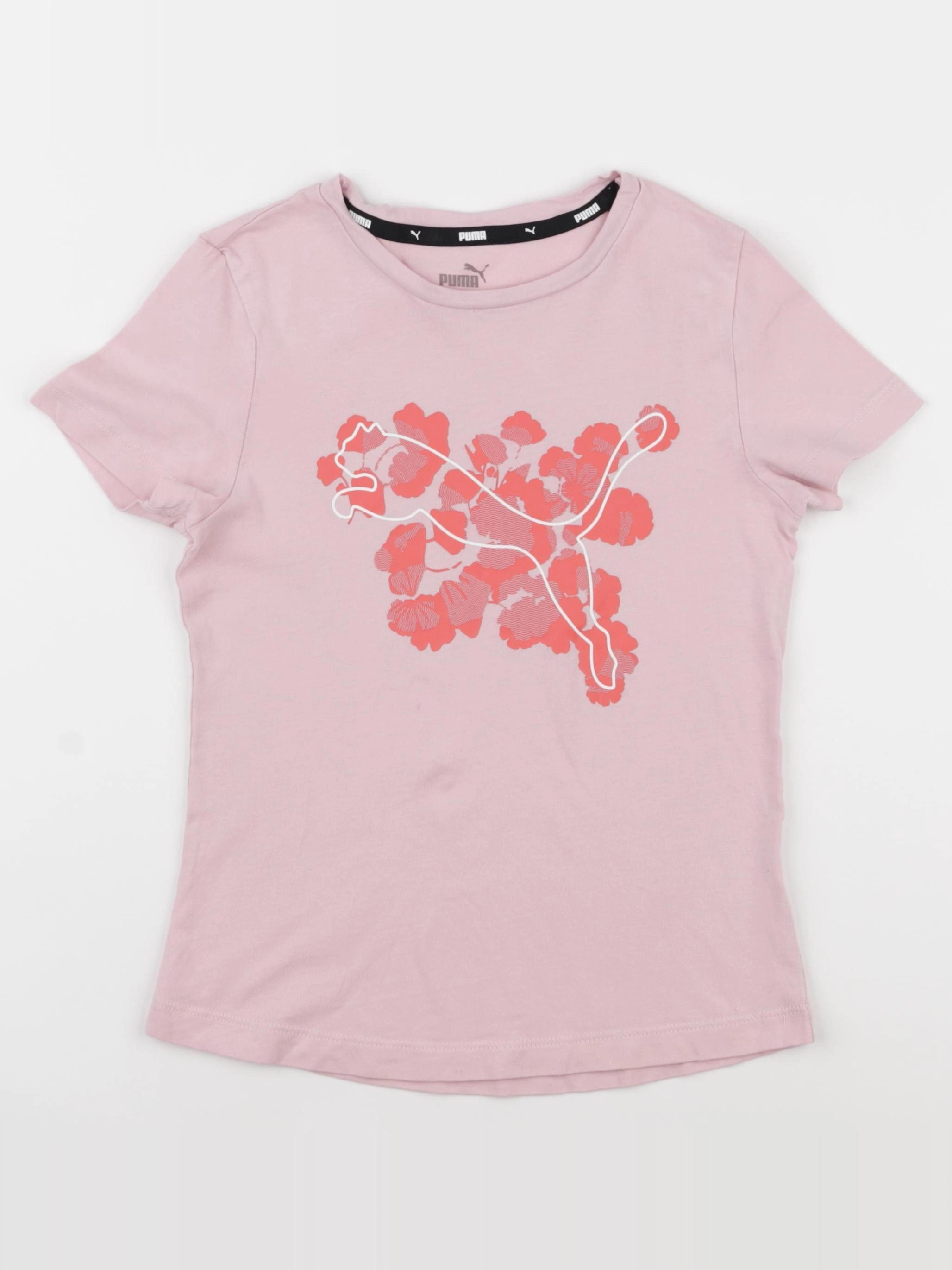 Puma - tee-shirt rose - 9/10 ans