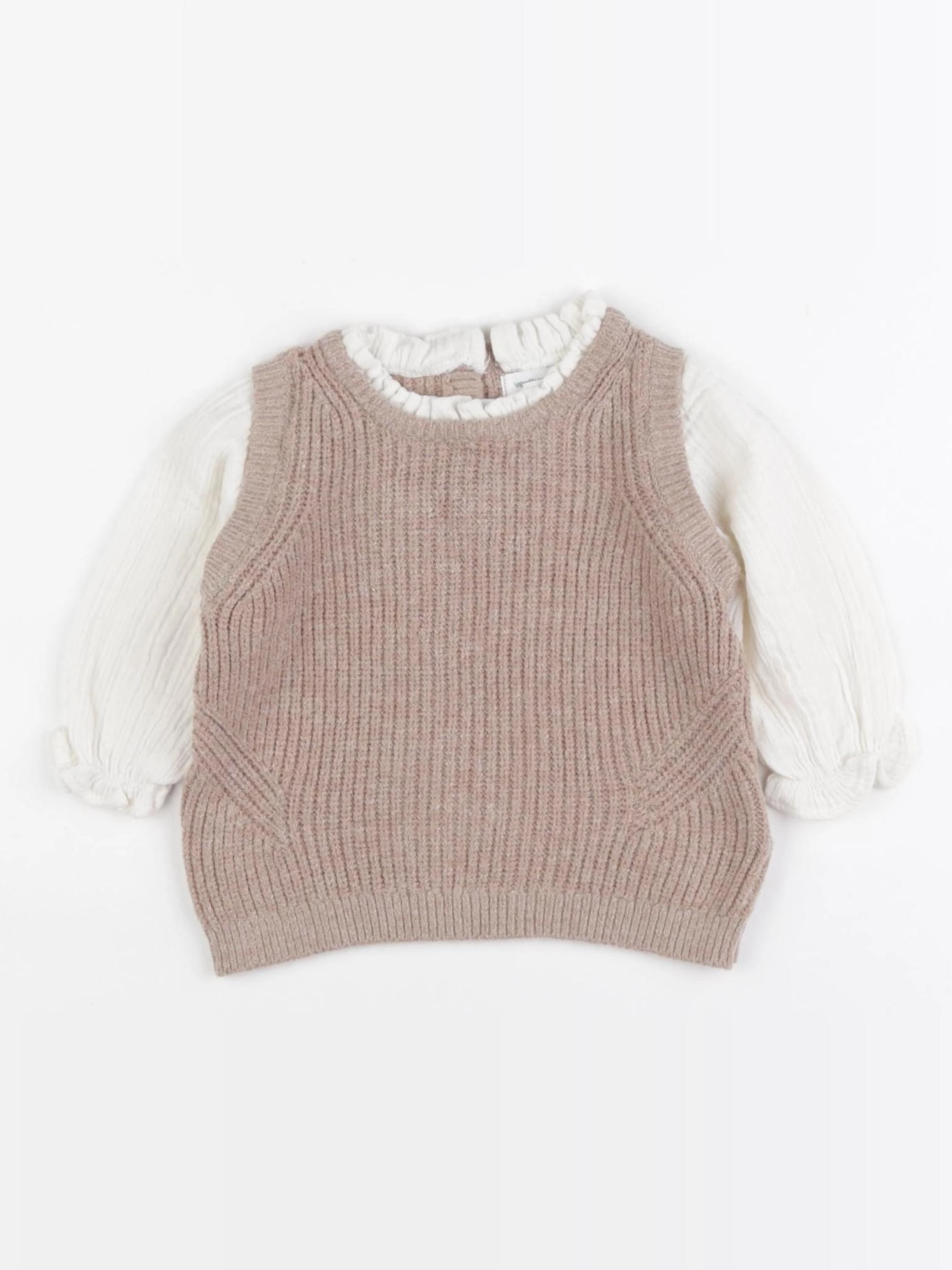 Vertbaudet - pull marron - 6 mois