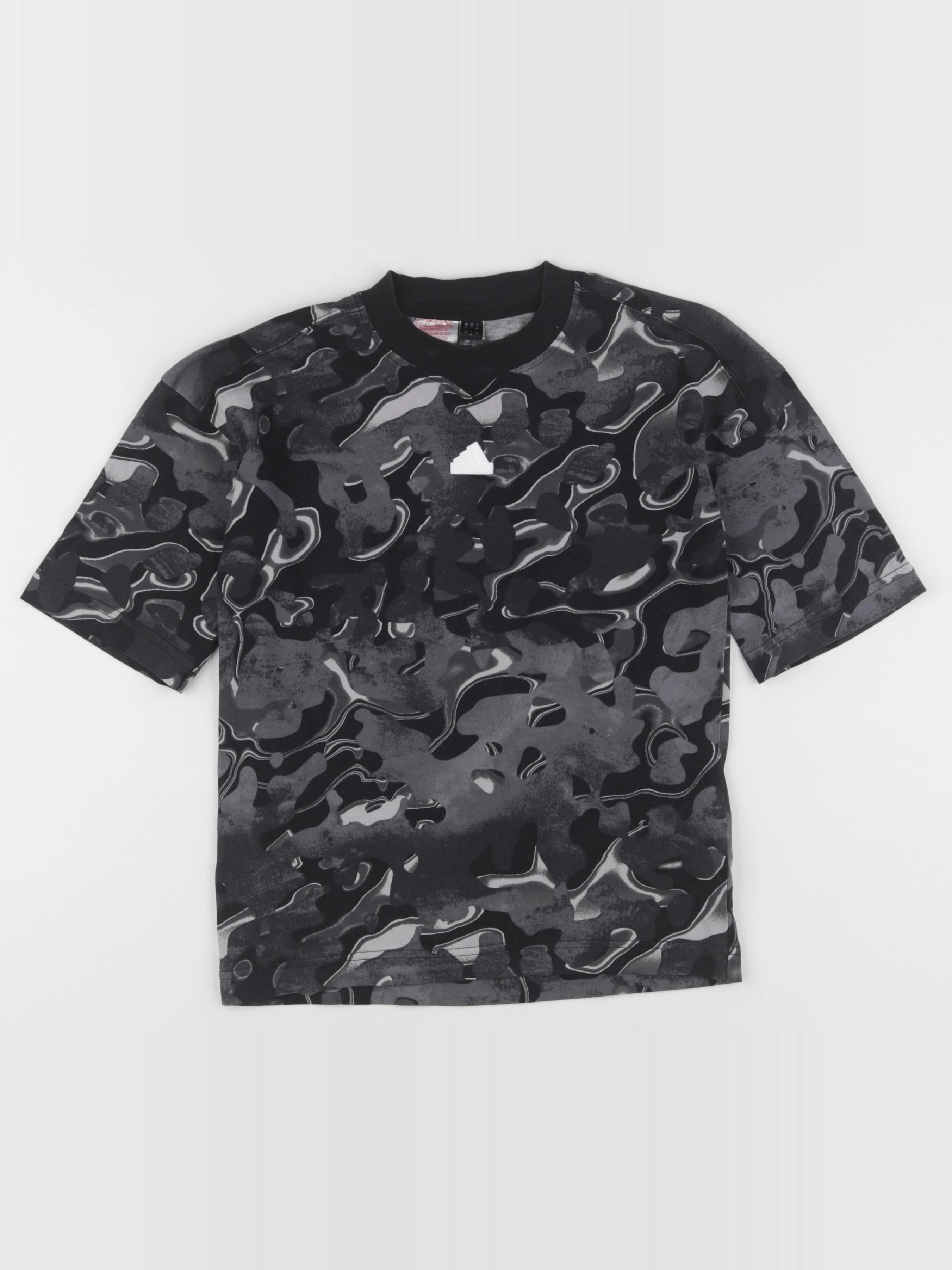Adidas - tee-shirt gris, noir - 7/8 ans