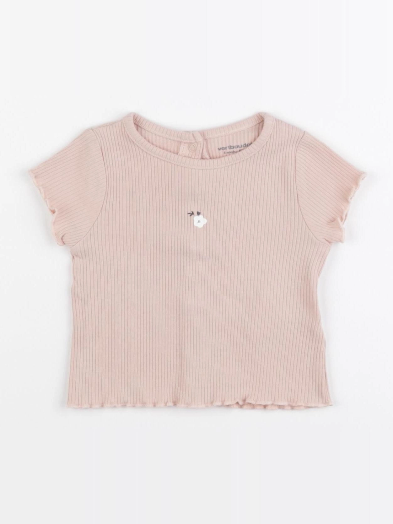 Vertbaudet - tee-shirt rose - 3 mois
