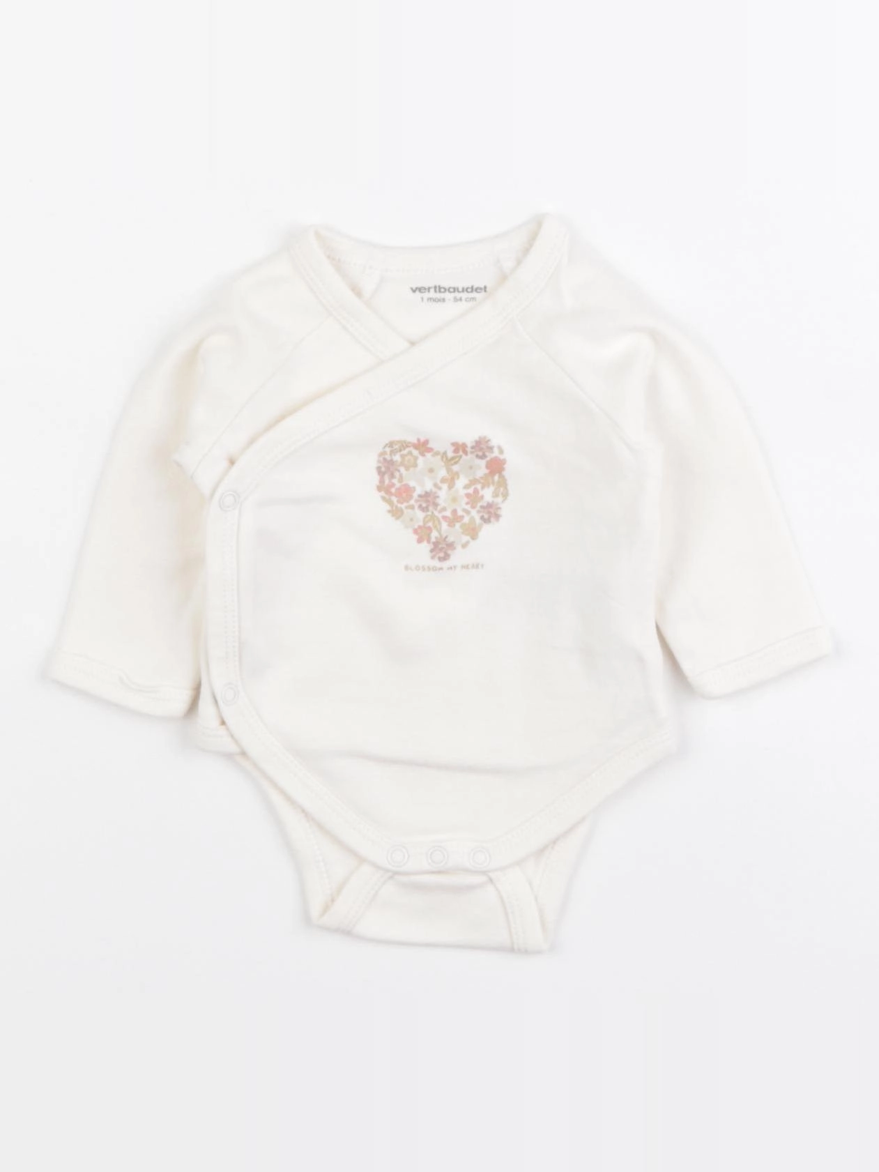 Vertbaudet - body blanc - 1 mois