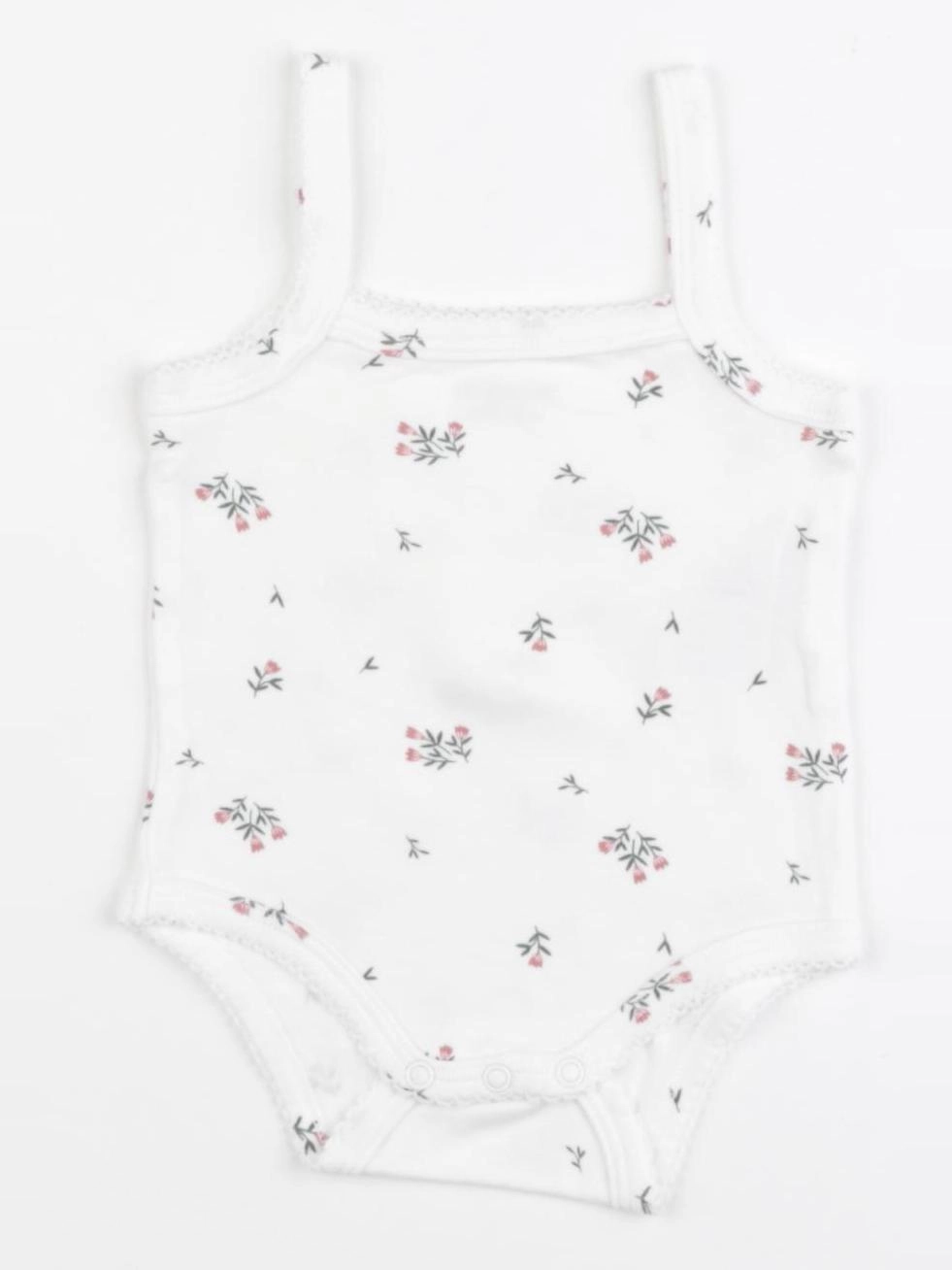 Vertbaudet - body rose, blanc, vert - 3 mois