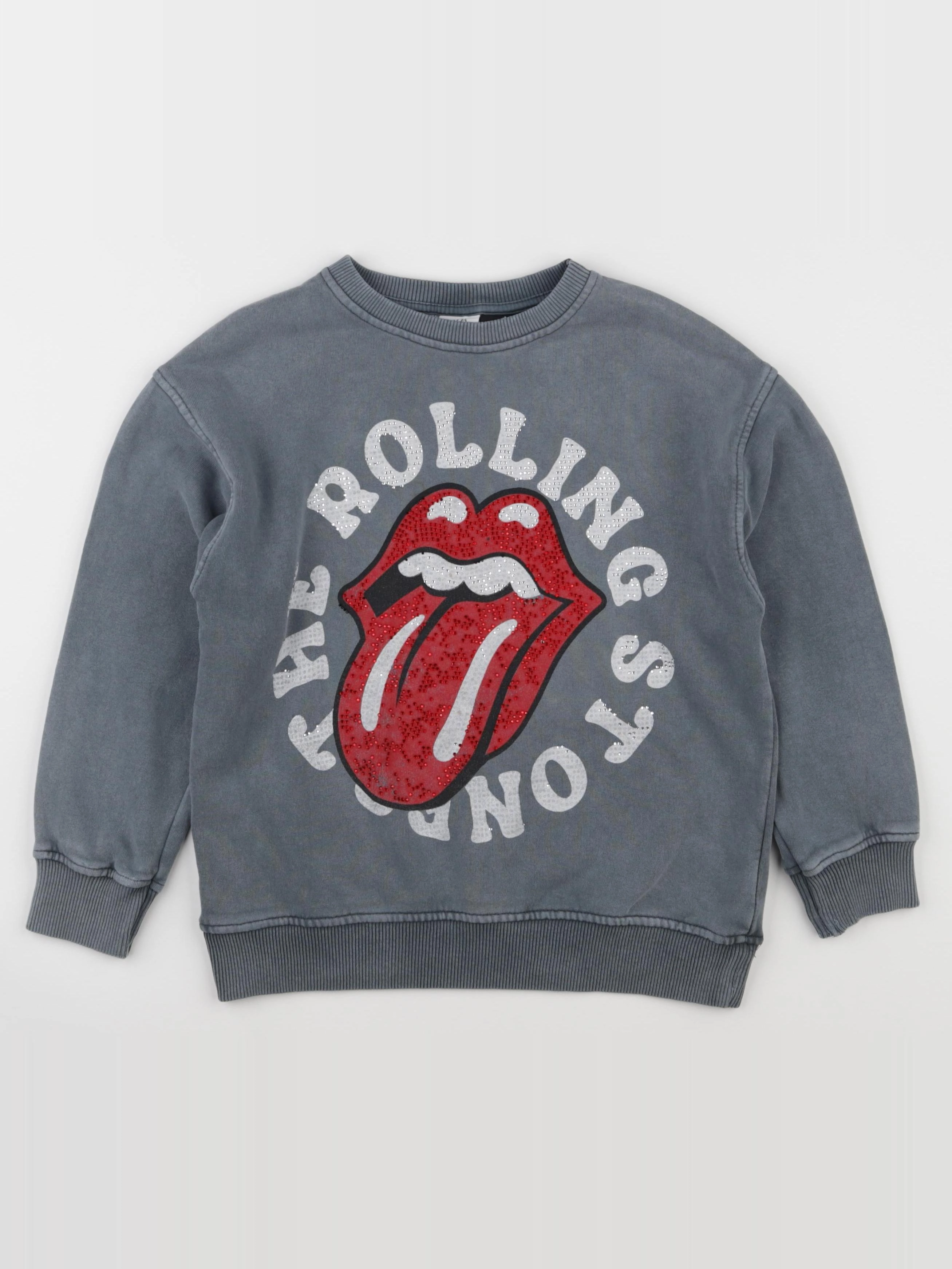 Zara - sweat gris, rouge - 6/7 ans