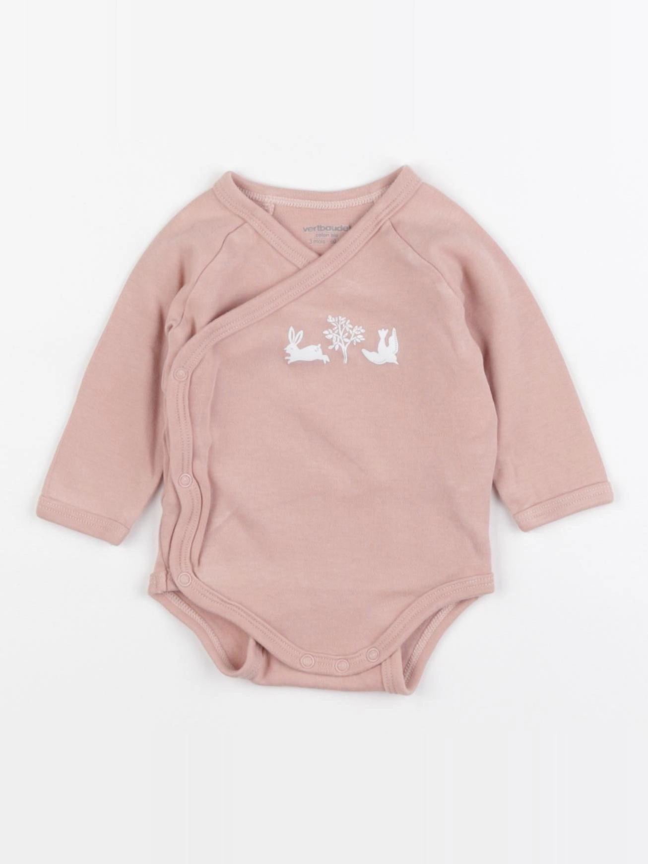 Vertbaudet - body rose - 3 mois